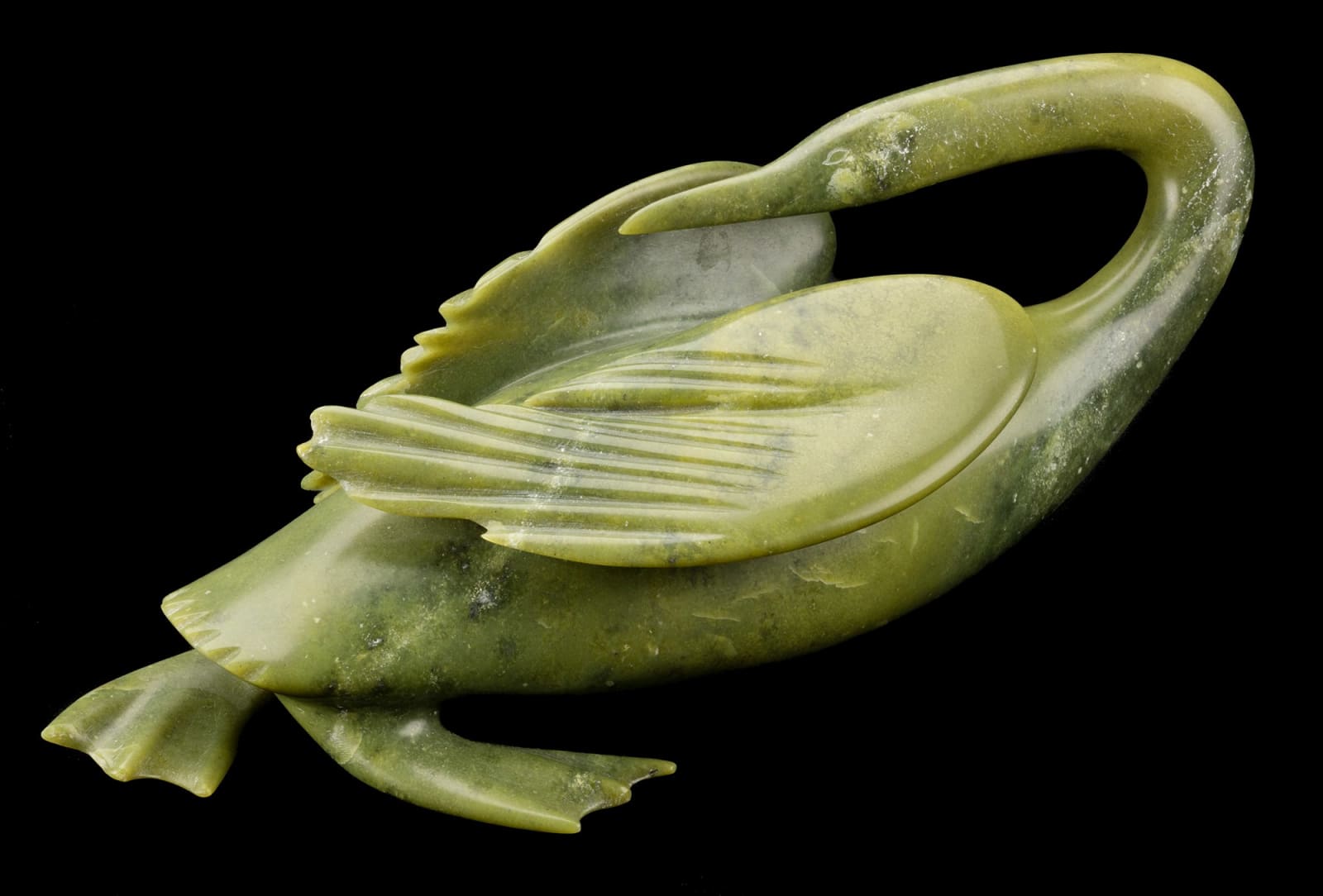 LUKTA QIATSUK (1928-2004) KINNGAIT (CAPE DORSET), Preening Loon, 1982