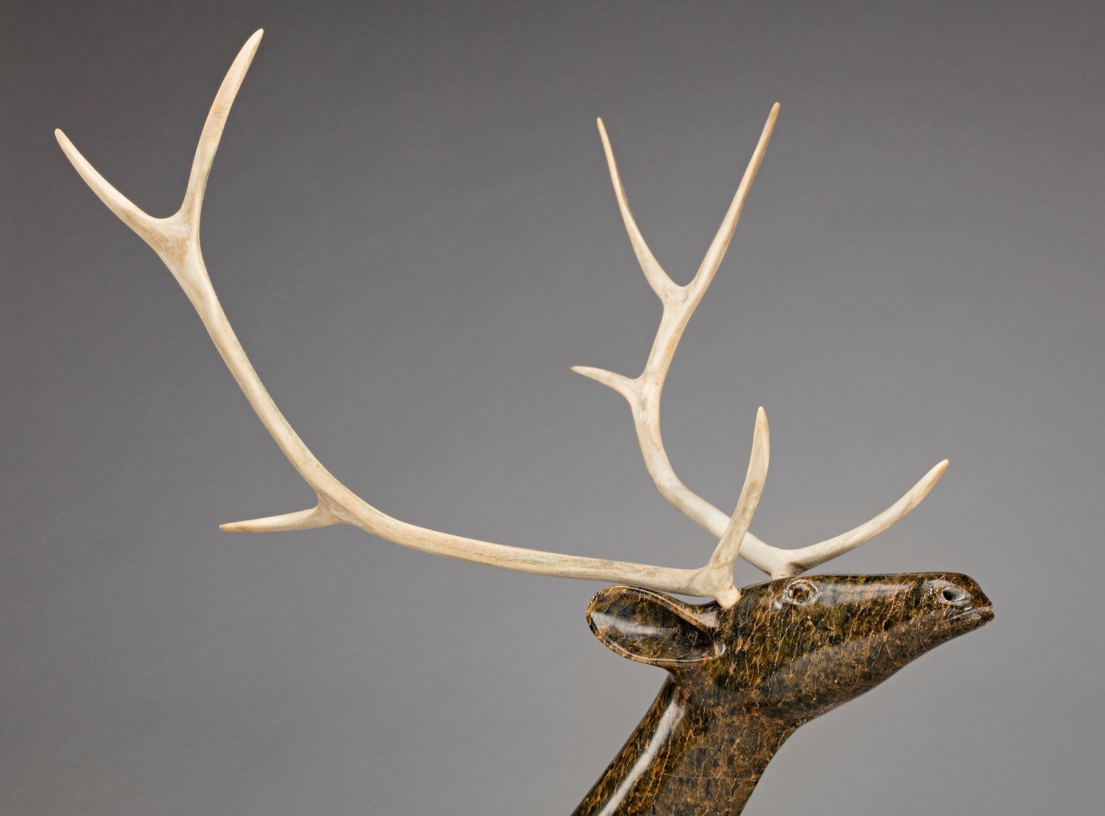 OSUITOK IPEELEE, R.C.A. (1922 or 1923-2005) KINNGAIT (CAPE DORSET, Walking Caribou, c. 1987-88