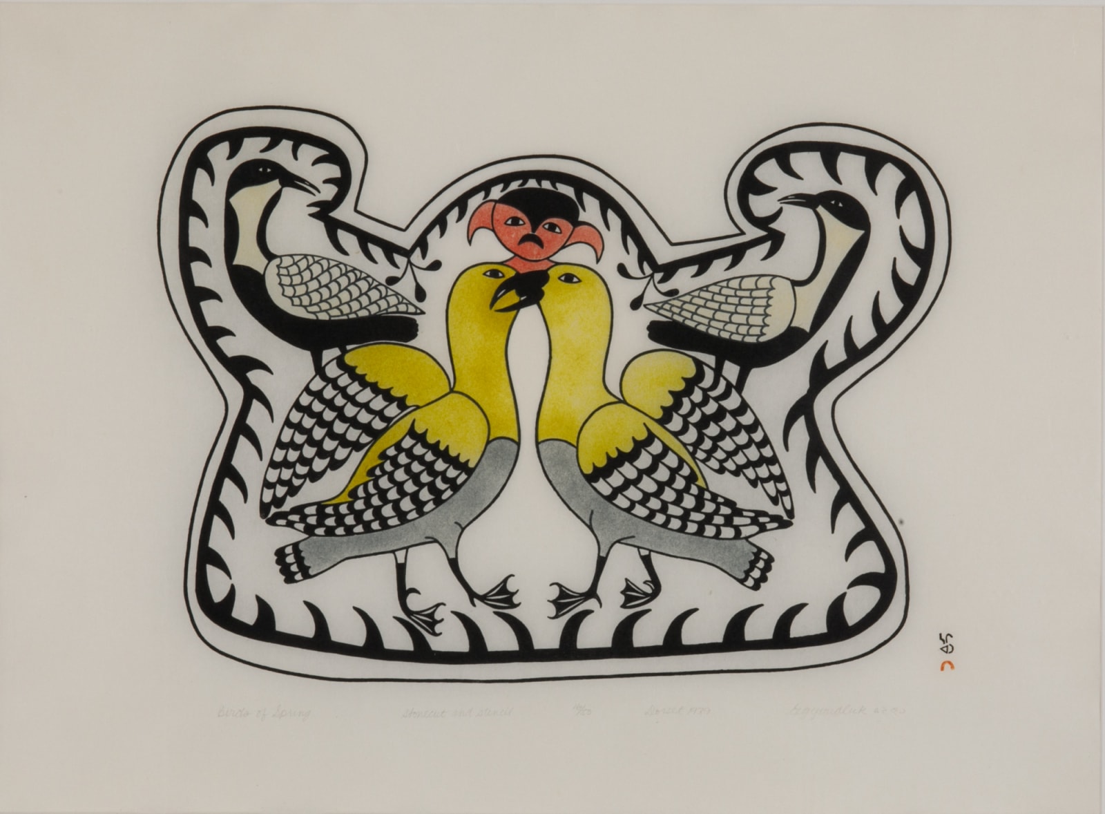 EEGYVUDLUK RAGEE (1920-1983) KINNGAIT (CAPE DORSET), Birds of Spring, 1979 # 2