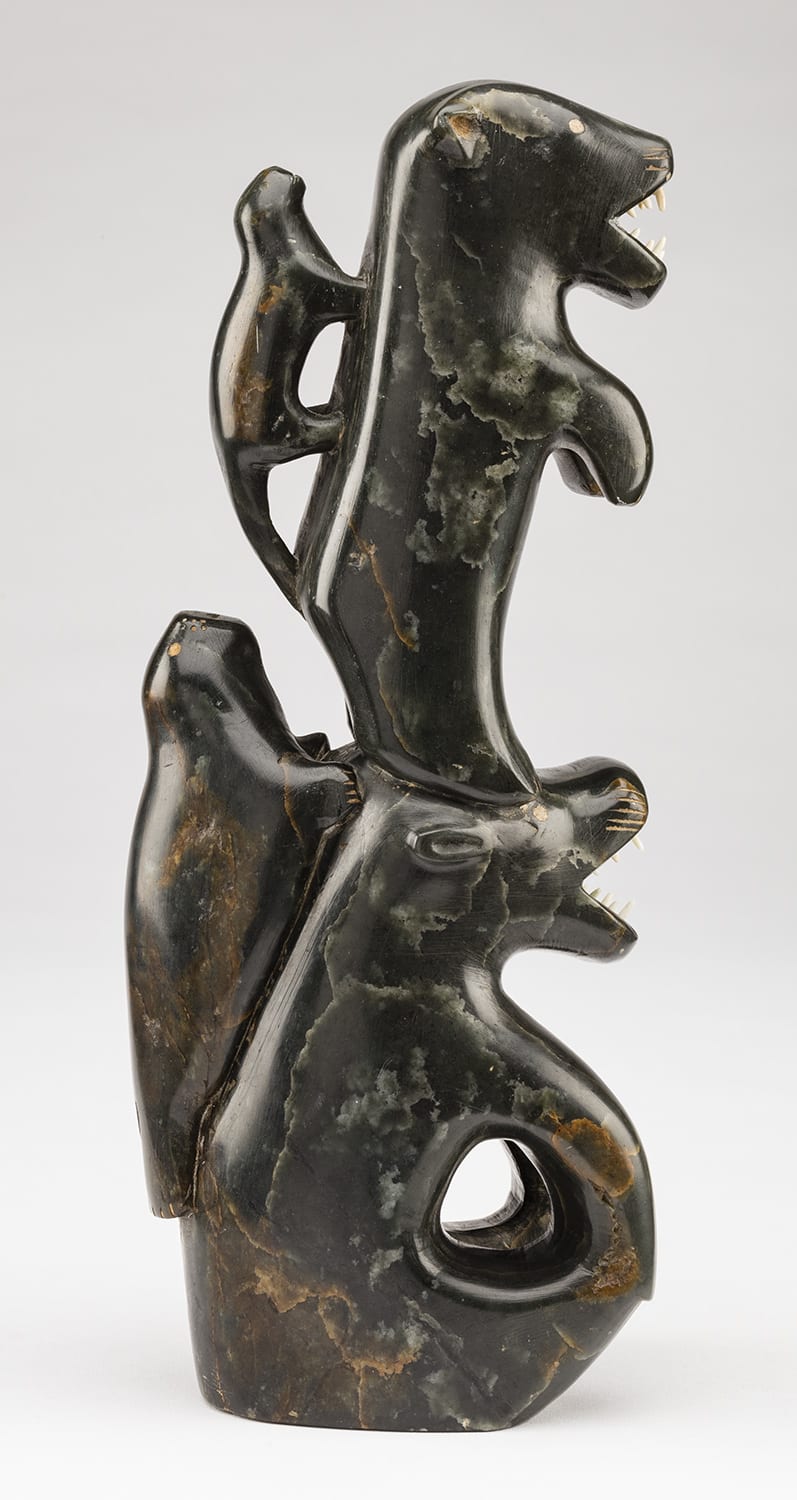 Possibly AMIDLAK (1897-1961), SAMWILLIE AMIDLAK (1902-1984), OR LEVI AMIDLAK (1931-1998/99), INUKJUAK (PORT HARRISON), Totemic Composition With Bears, Otter, and Seal, c. 1953-54