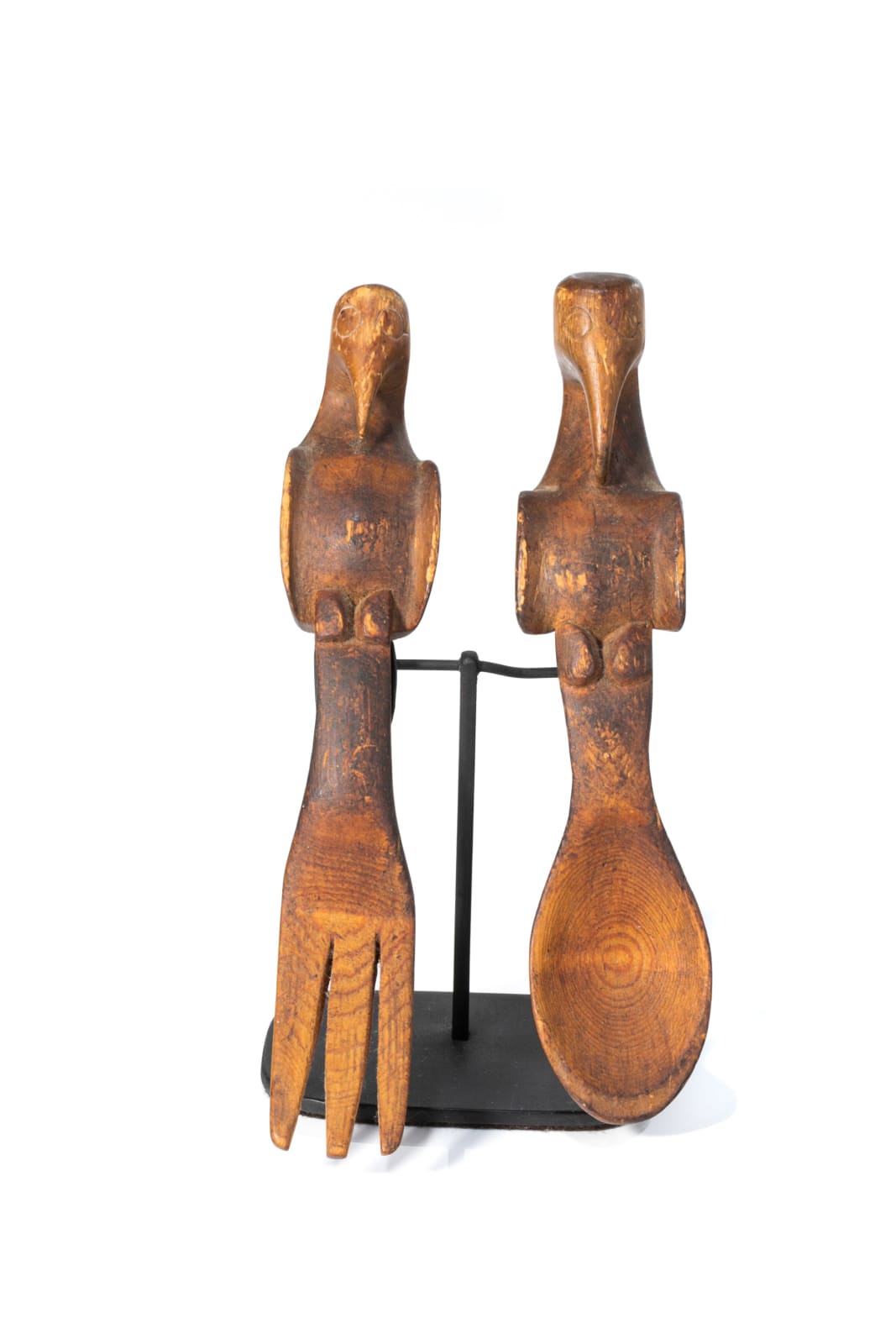 UNIDENTIFIED TLINGIT ARTIST, Carved Fork and Spoon, c. 1880 - 1900