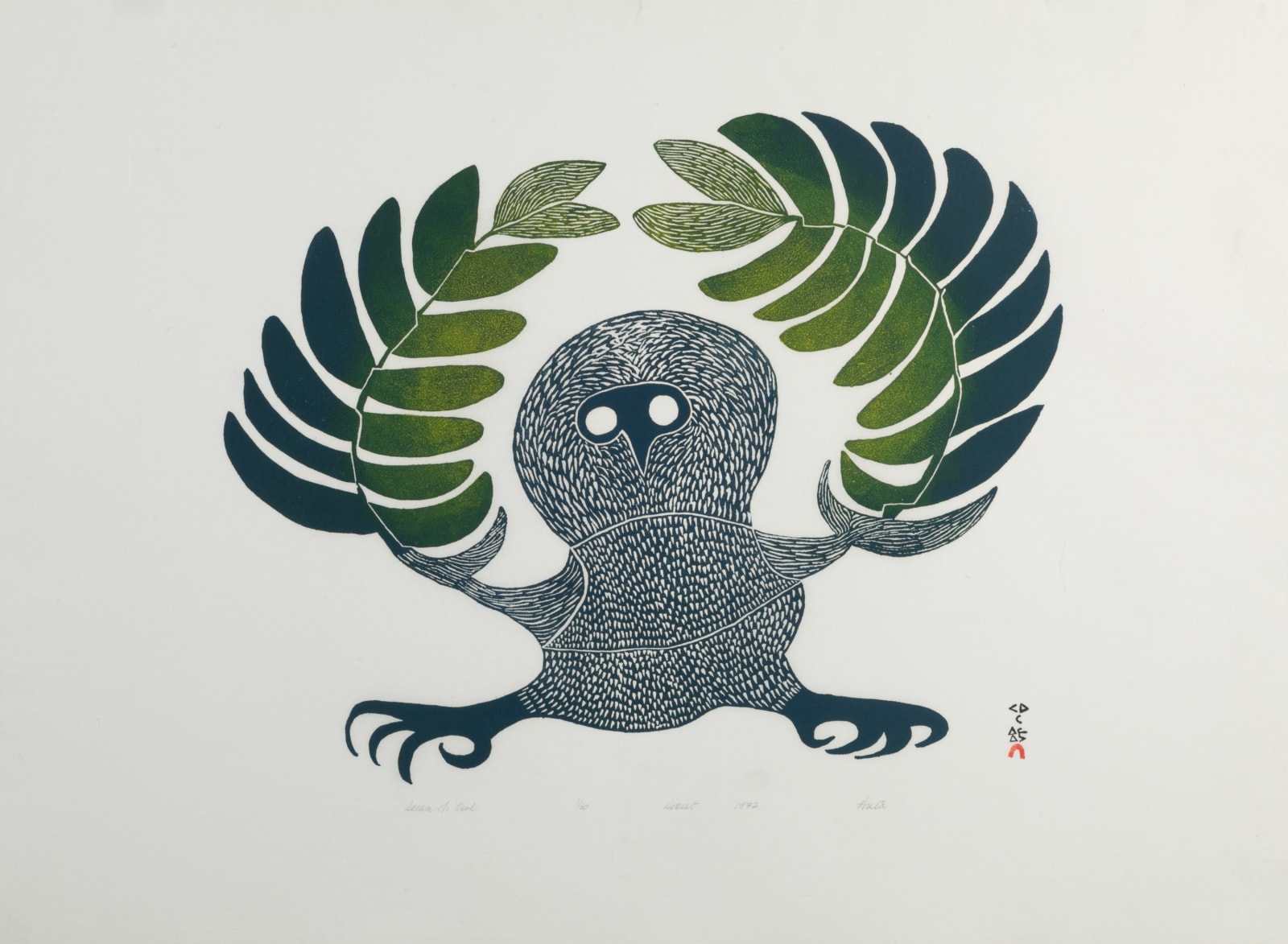 PAUTA SAILA, R.C.A. (1916-2009) KINNGAIT (CAPE DORSET), Dream of Owl, 1972 #33