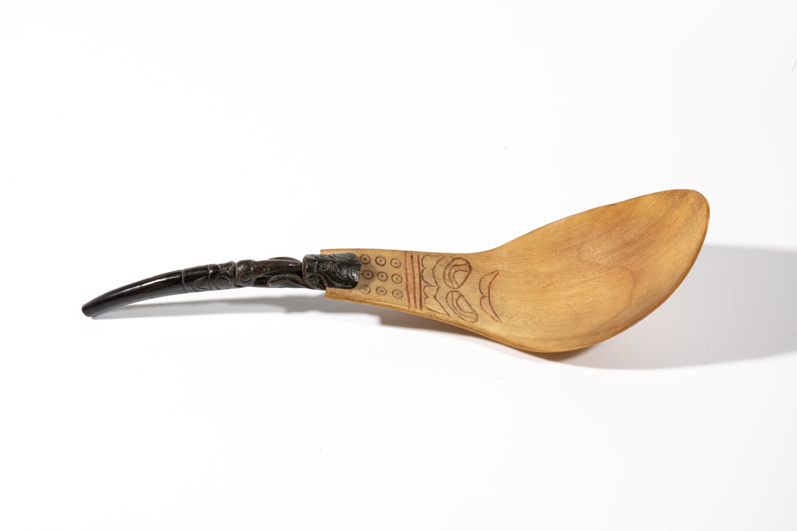 UNIDENTIFIED MAKER, Tlingit, Feast Spoon with Totemic Carved Handle