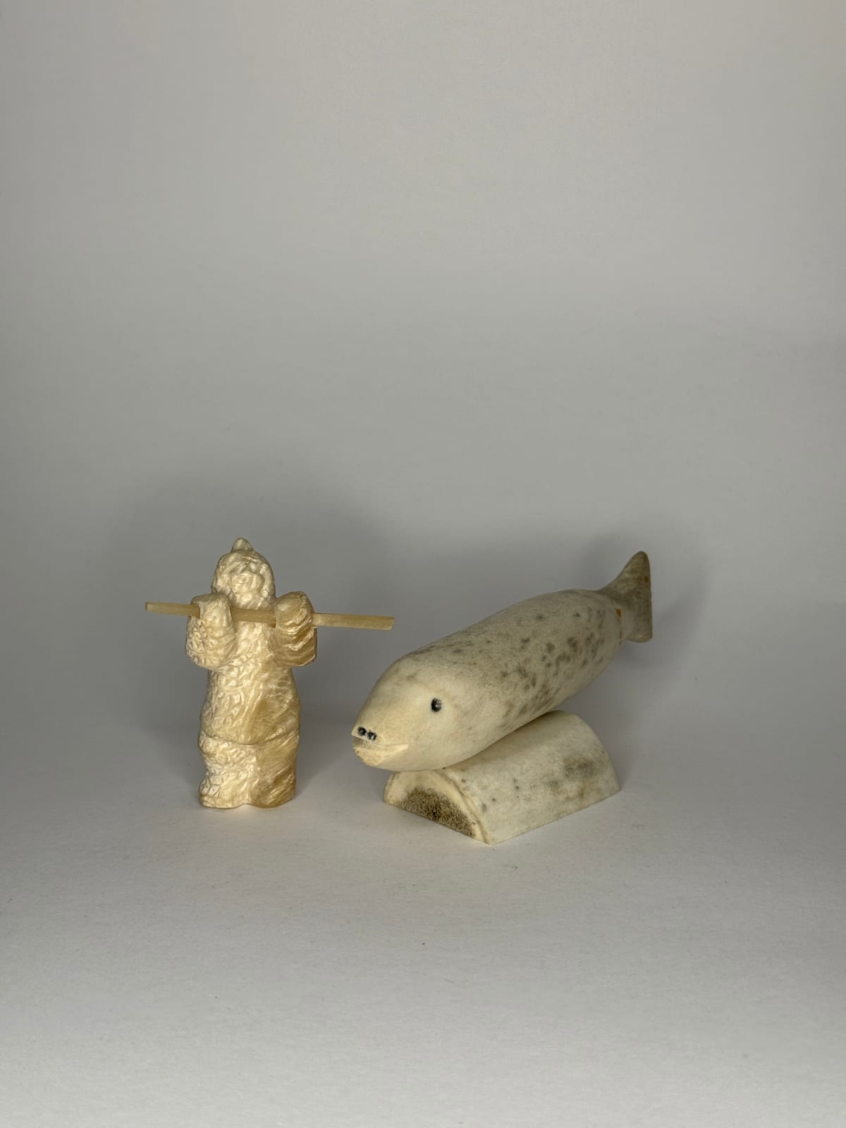 UNIDENTIFIED INUIT ARTIST, Possibly KANGIQSUALUJJUAQ (GEORGE RIVER), Whale on Base, c. 1970s/80s