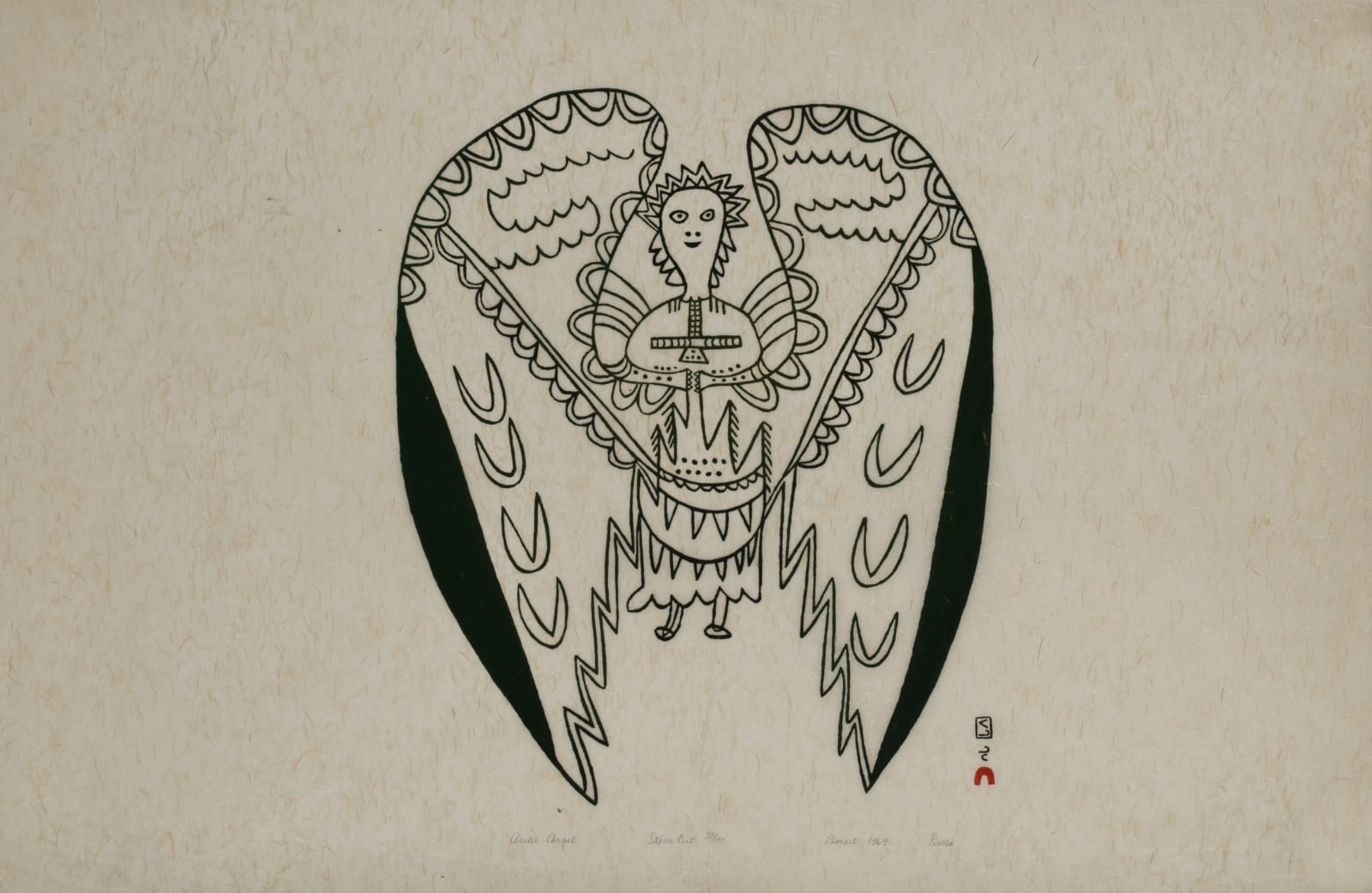 PUDLO PUDLAT (1916-1992) KINNGAIT (CAPE DORSET), Arctic Angel, 1969 #53