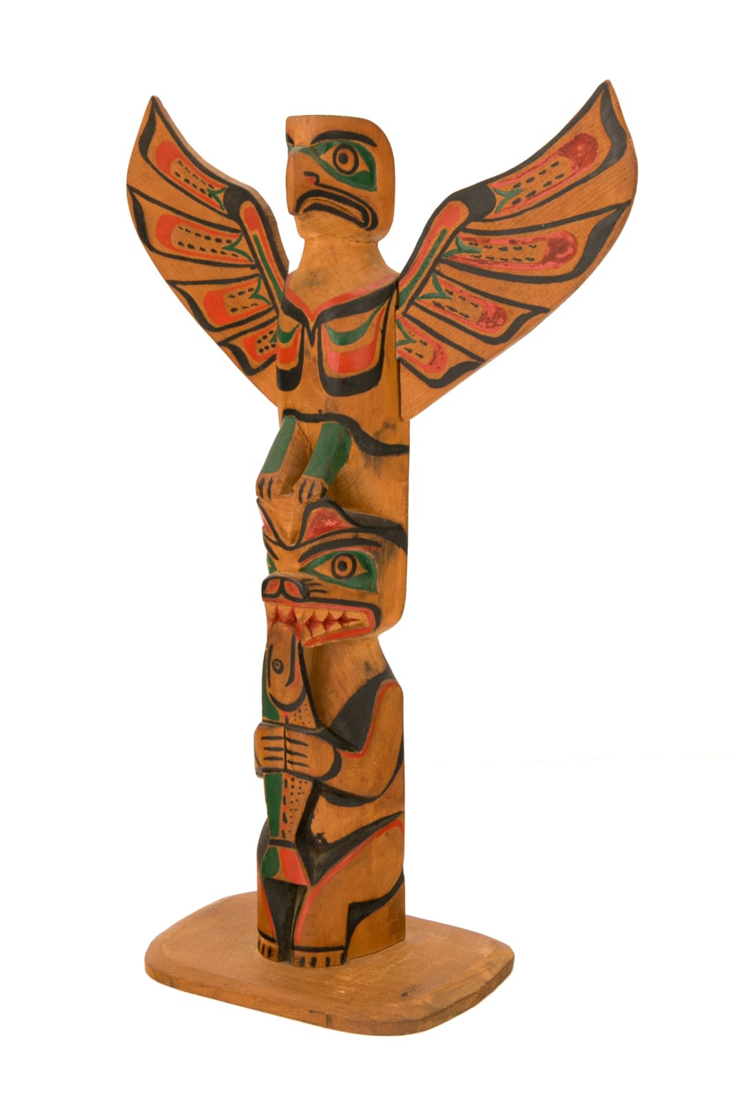 GEORGE (SIWIS) NELSON (1884-1969), KWAKWA̱KA̱ʼWAKW, QUATSINO, BC, Model Totem Pole, c. 1930s??????