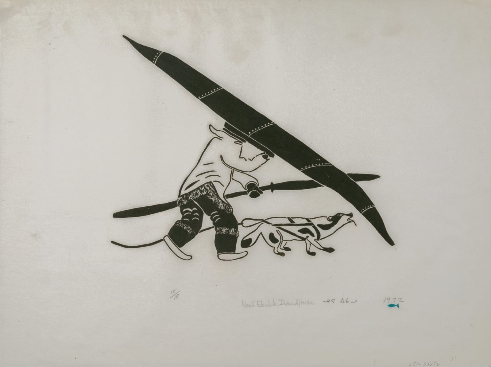 NOAH ECHALOOK (1946-) INUKJUAK (PORT HARRISON), Going Hunting, Arctic Québec, 1972 #11