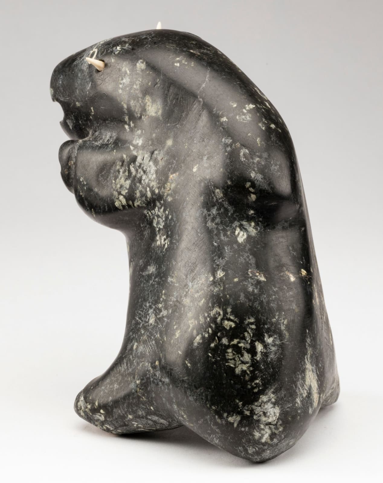 JUDAS ULLULAQ (1937-1999) UQSUQTUUQ (GJOA HAVEN), Rearing Muskox Calf, mid-late 1980s