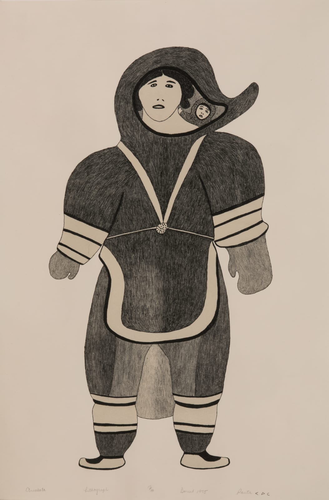 PAUTA SAILA, R.C.A. (1916-2009) KINNGAIT (CAPE DORSET), Arnakota, 1975 #58