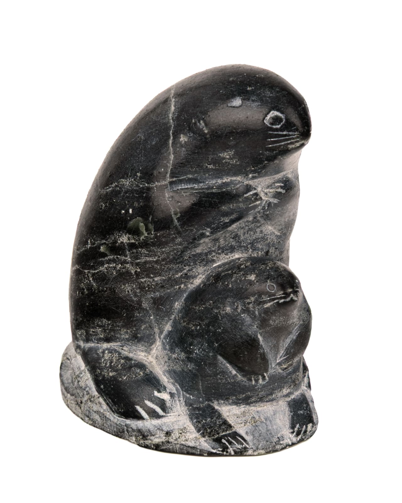 MAKUSI PANGUTU ANAUTA (1939-), PUVIRNITUQ (POVUNGNITUK) / AKULIVIK, Mother Lemming, Sheltering her Young, 1961