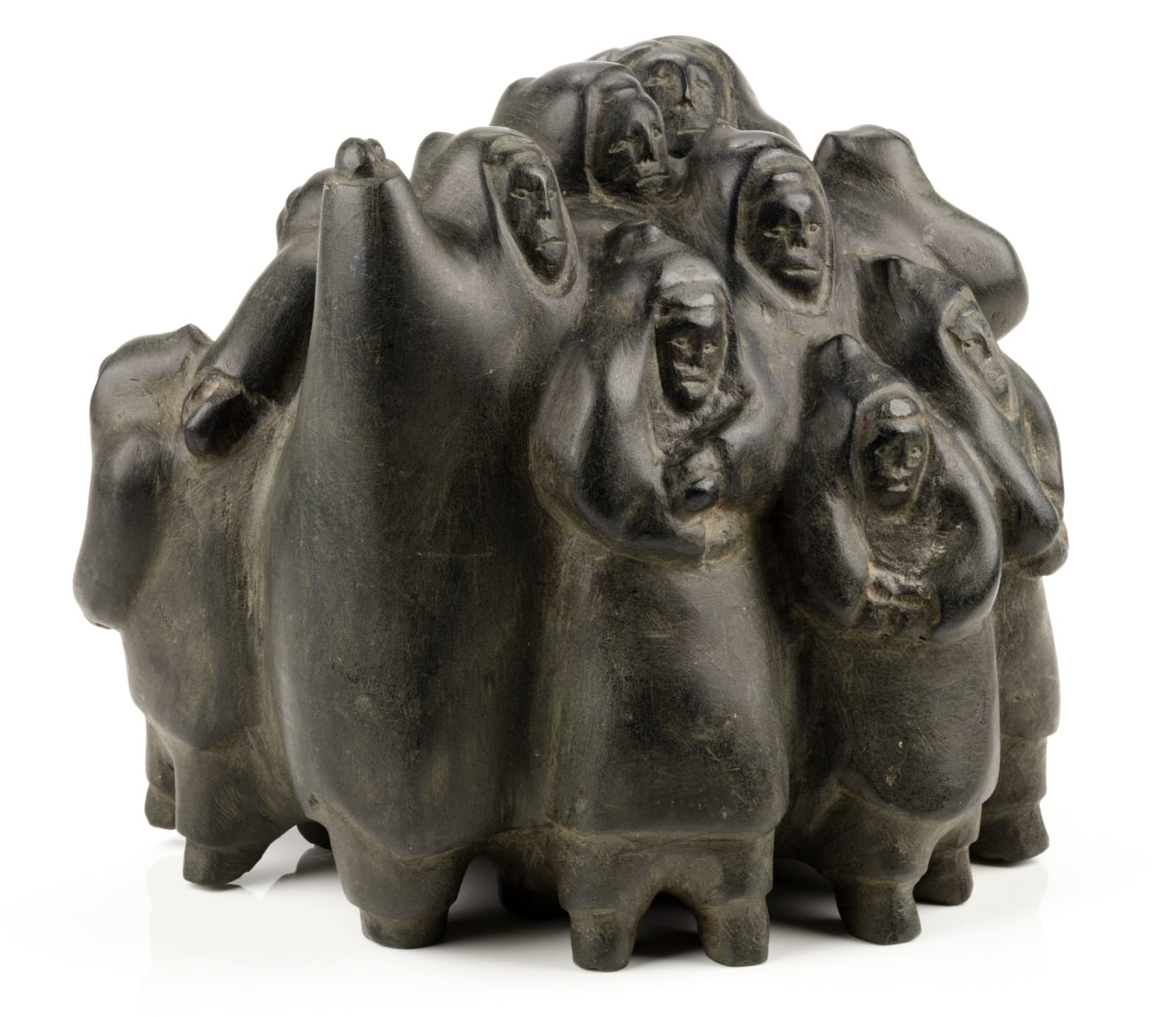 PETER SEVOGA (1940-2007) QAMANI’TUAQ (BAKER LAKE), Family Group, early-mid 1970s