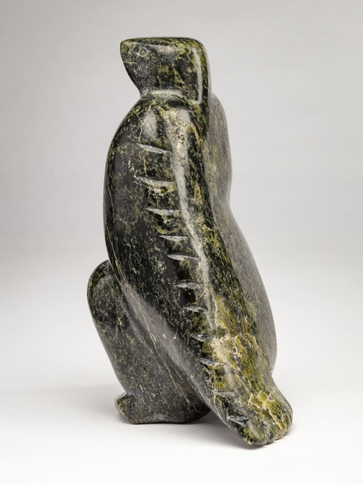 LATCHOLASSIE AKESUK (1919-2000) m., KINNGAIT (CAPE DORSET), Owl, early 1990s