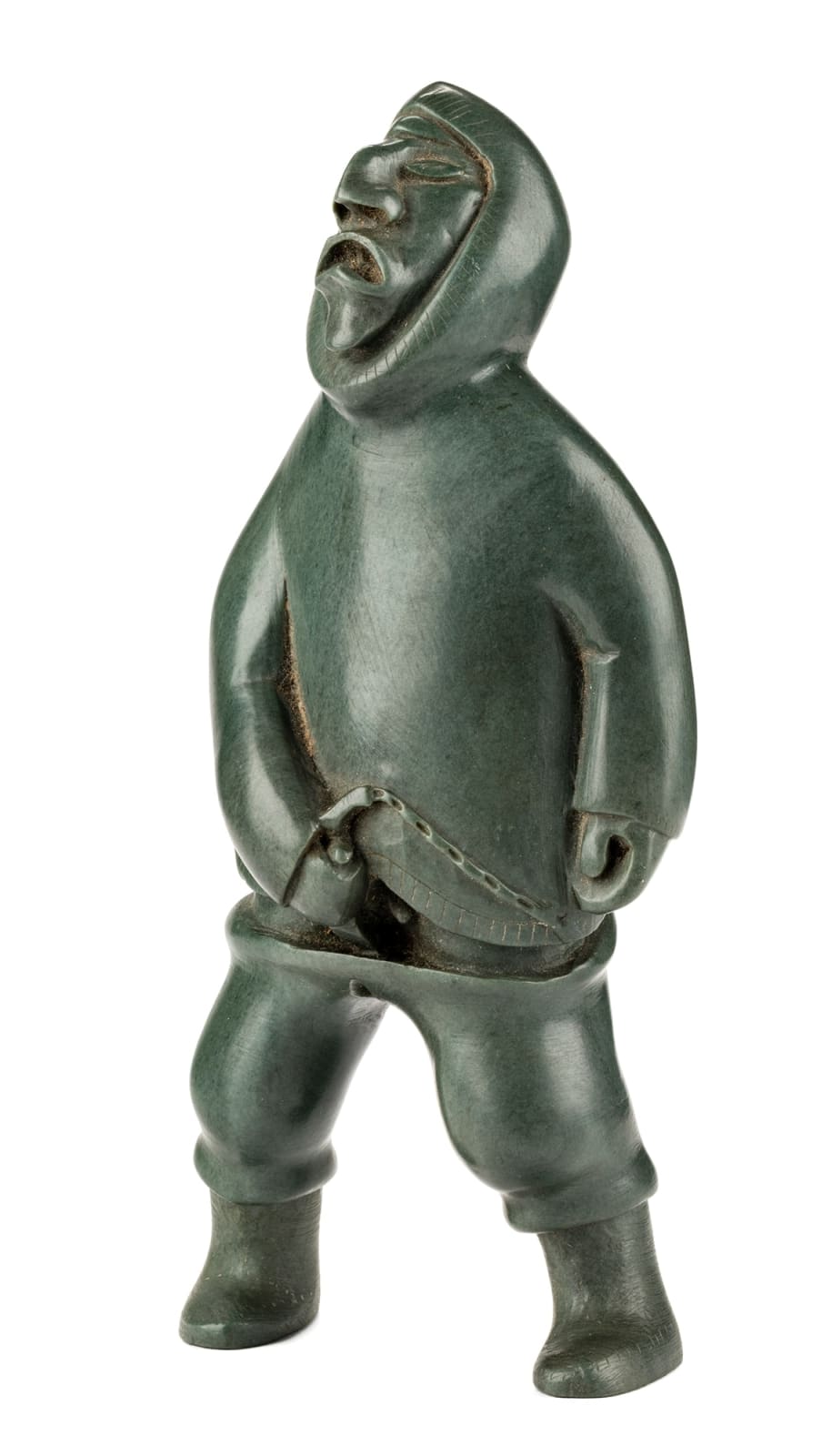JOHNASSIE ARRAGUTAINAQ (1935-) SANIKILUAQ (BELCHER ISLANDS), Man Caught in a Fox Trap , 1967