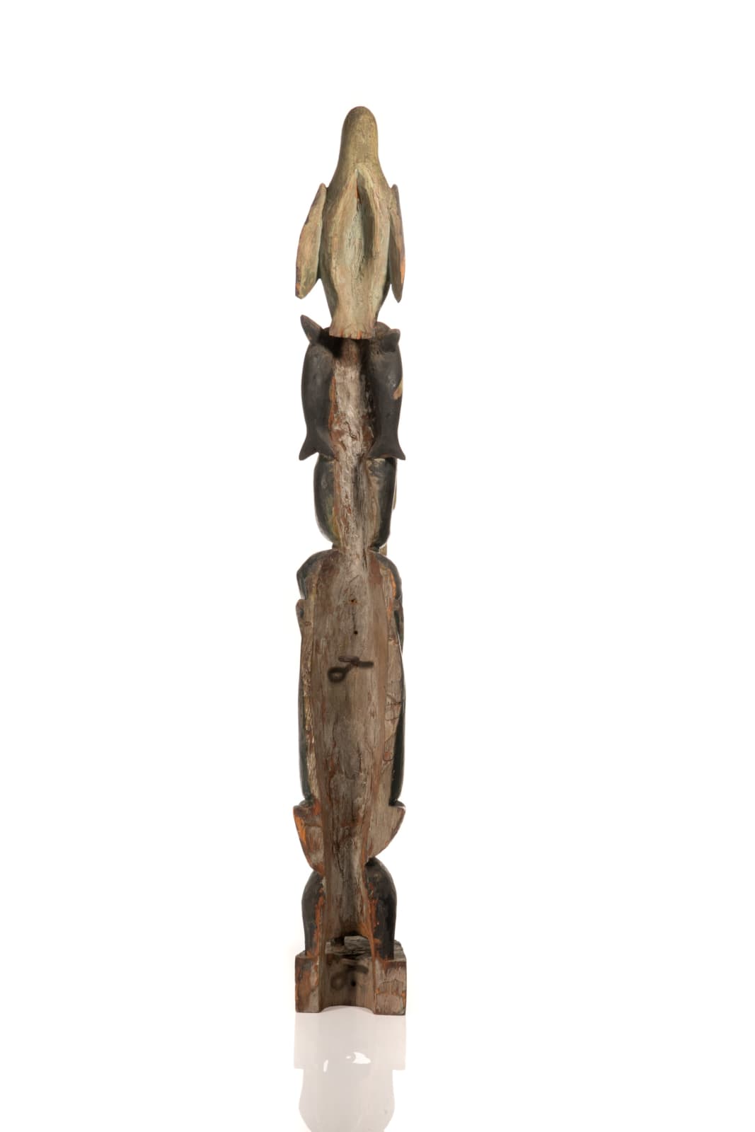 UNIDENTIFIED SALISH or NUU-CHAH-NULTH ARTIST, Model Hollow Back Totem Pole, c. 1890-1910