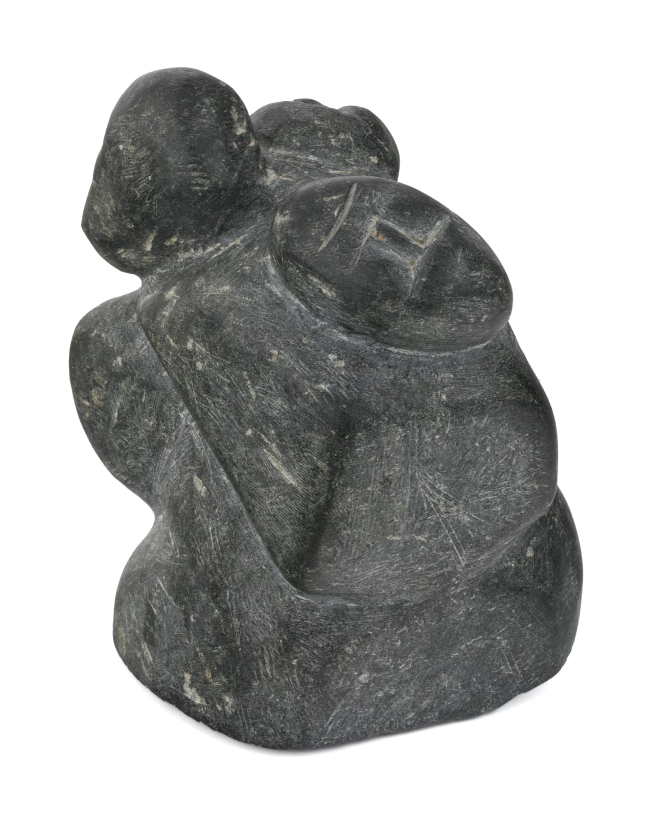 Attributed to MARY KAHOOTSUAK MIKI (1920-1993) ARIVAT (ESKIMO POINT), Mother with her Two Children, early-mid 1980s