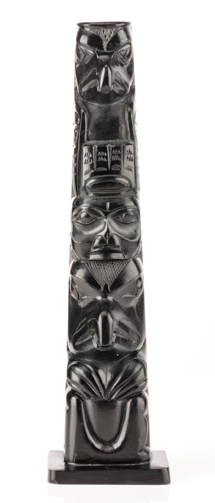 ATTRIBUTED TO PAUL JONES (c. 1847-1927), SKIDEGATE, HAIDA GWAII, Model Totem Pole, c. 1900-1910