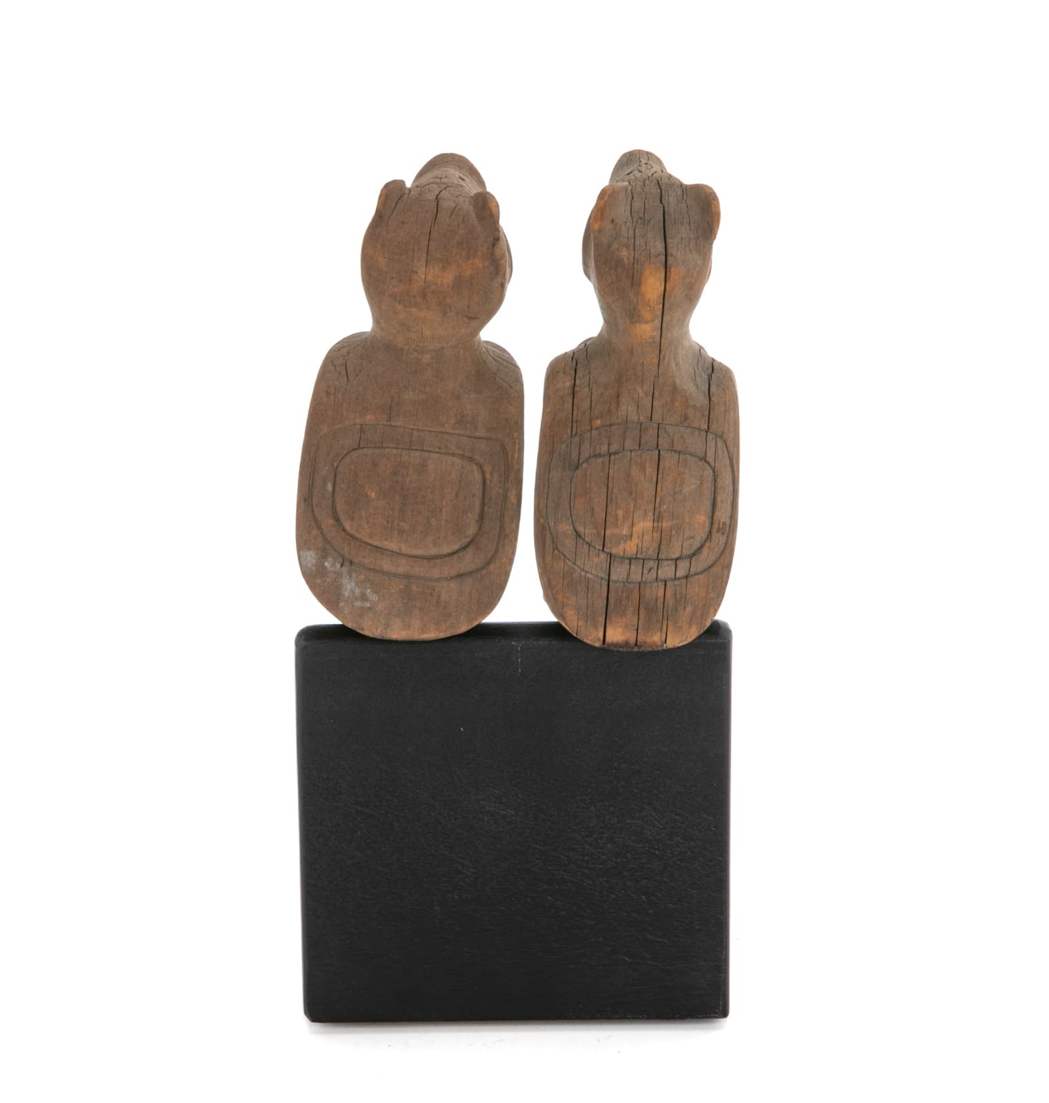 UNIDENTIFIED TLINGIT ARTIST, Pair of Objects with Bear Finials, c. 1880s or 1890s