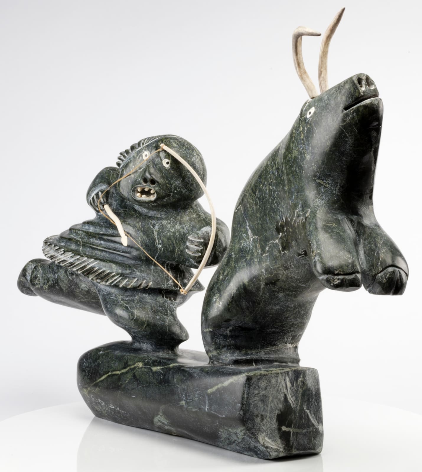 JUDAS ULLULAQ (1937-1999) Uqsuqtuuq (Gjoa Haven), Man Chasing Caribou, early 1990s