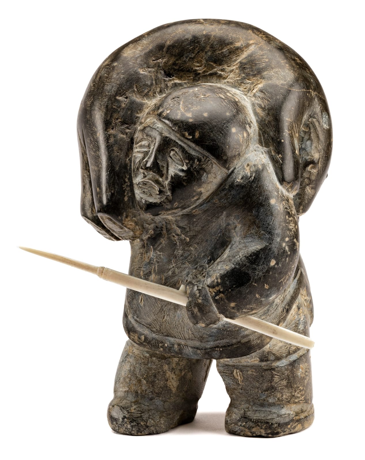 ENNUTSIAK (1893-1967) IQALUIT (FROBISHER BAY), Hunter with Captured Bear , c. 1960-62