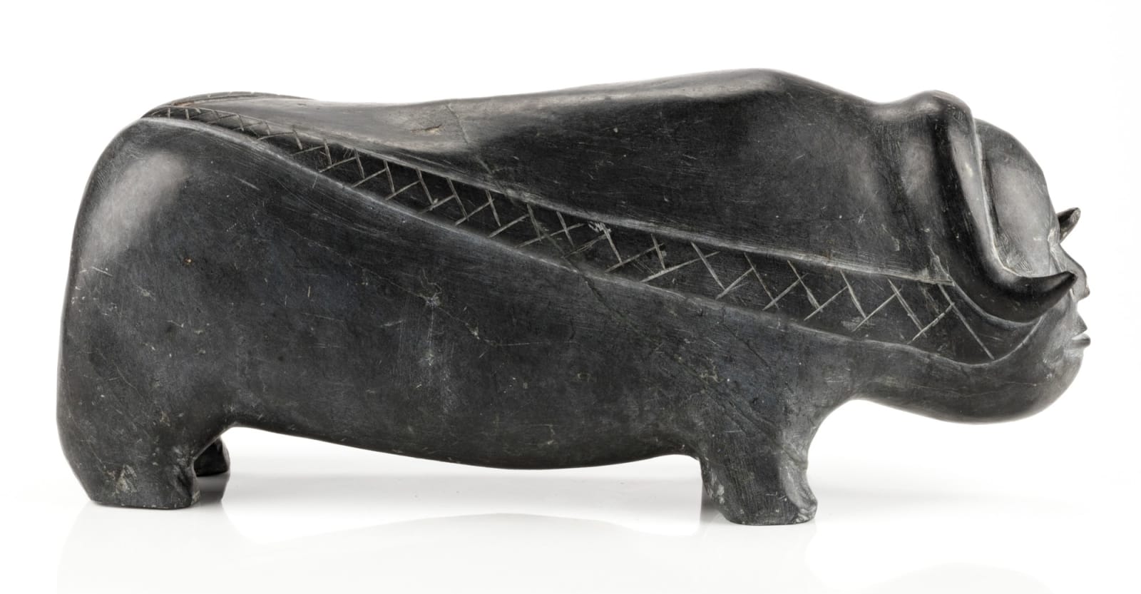 PEGGY EKAGINA (1919-1992) KUGLUKTUK (COPPERMINE), Female Muskox Shaman, 1974