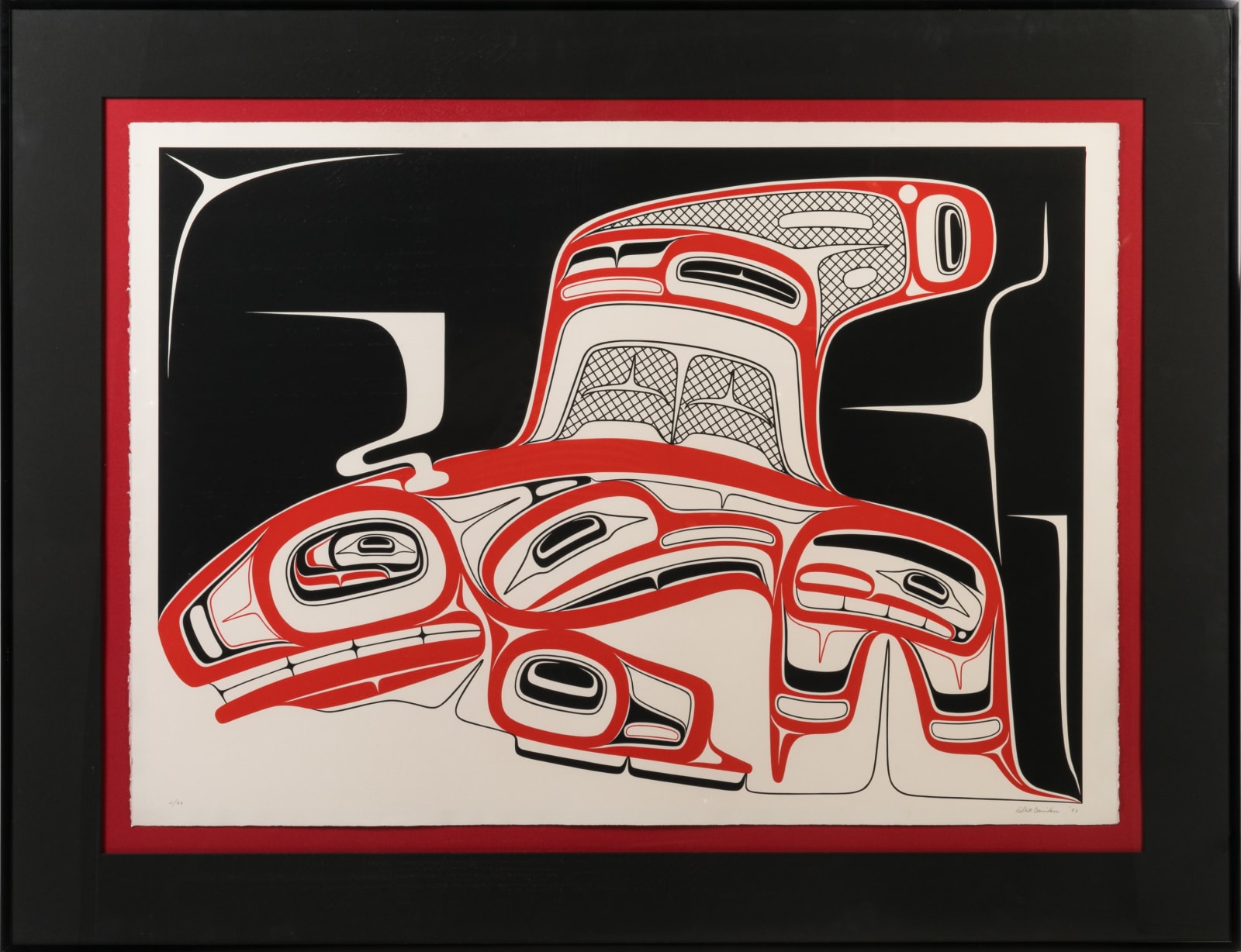 ROBERT DAVIDSON (GUUD SANS GLANS), C.M., O.B.C., (1946-) HAIDA, MASSET / WHITE ROCK, Killer Whale, 1983