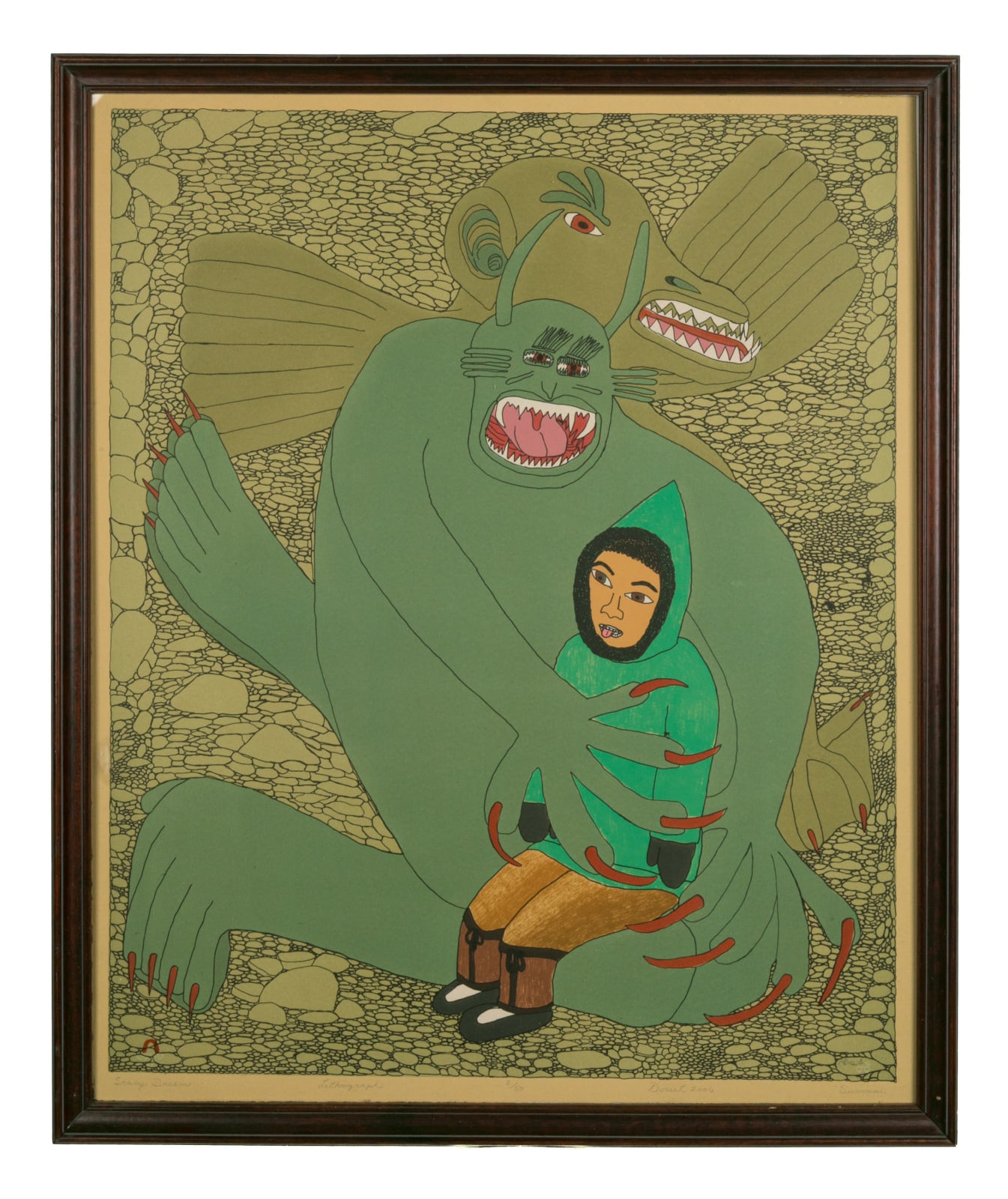 SHUVINAI ASHOONA (1961-) KINNGAIT (CAPE DORSET), Scary Dream, 2006 #2