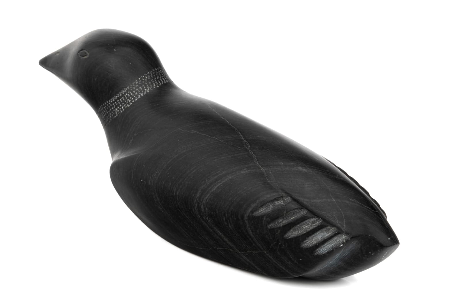 MIAJI, SANIKILUAQ (BELCHER ISLAND), Swimming Loon, 1970s