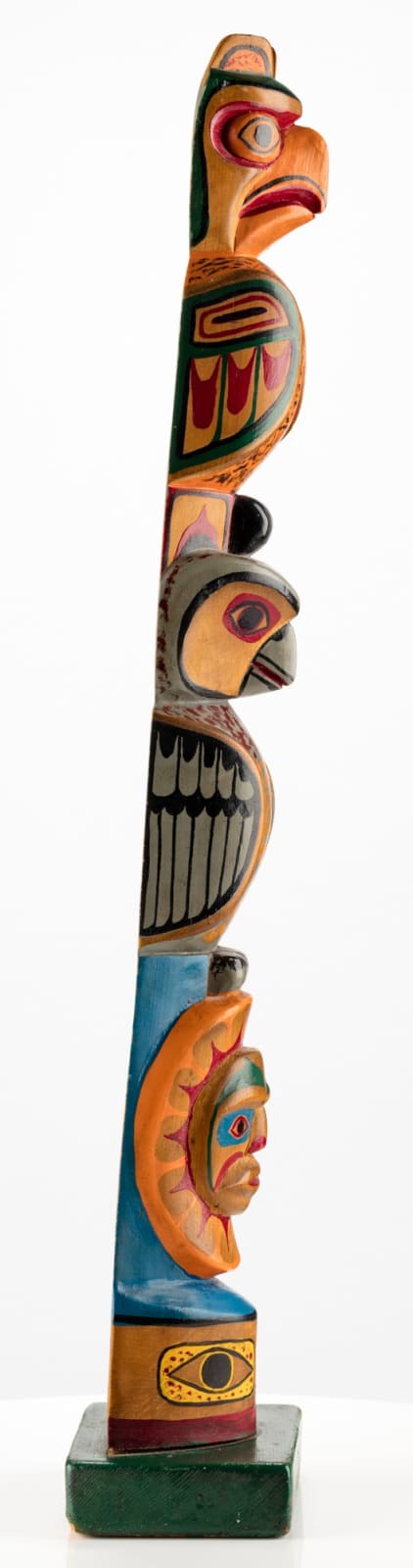 JIMMY JOHN (1876-1988), MOWACHAHT/MUCHALAHT (NUU-CHAH-NULTH), Model Totem Pole, c. 1930s