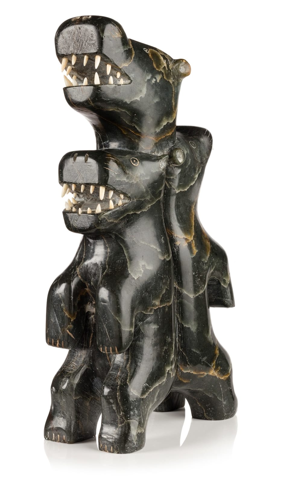 PROBABLY AMIDLAK (1897-1961) OR LEVI AMIDLAK (1931-1998/99) INUKJUAK (PORT HARRISON), Totemic Composition with Bears, c. 1953-4