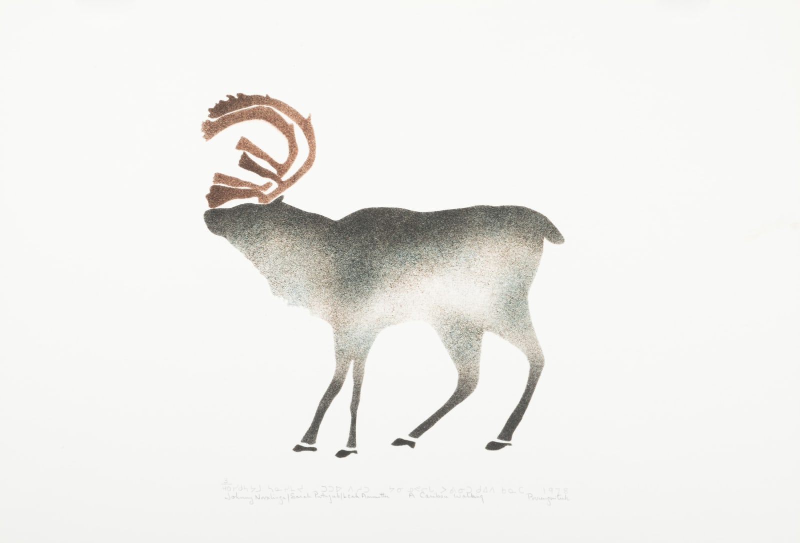 JOHNNY NOVALINGA (1908-1978) PUVIRNITUQ (POVUNGNITUK), A Caribou Walking, 1978 #29