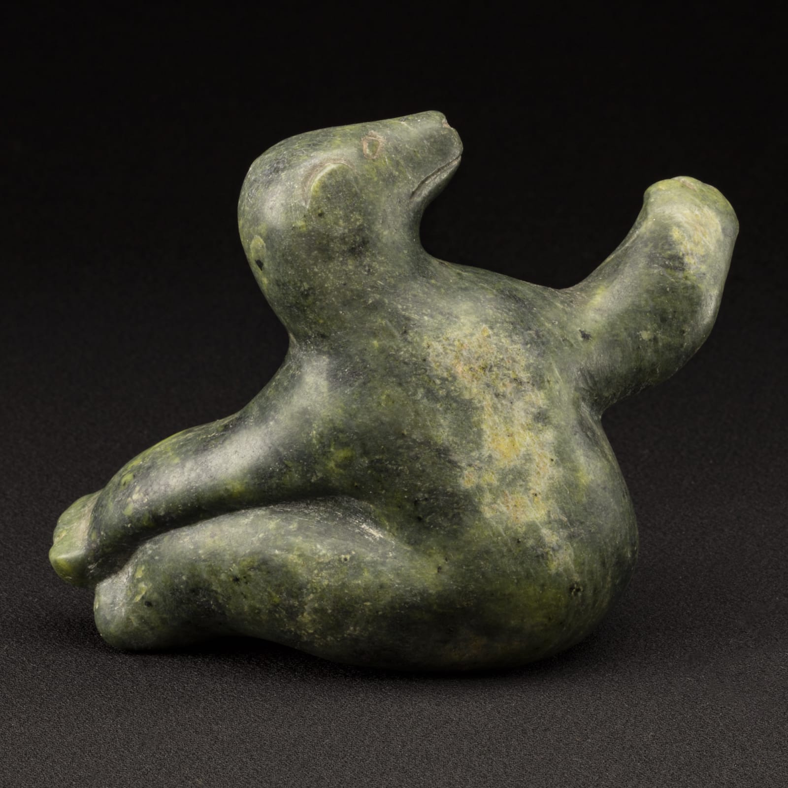 KIUGAK (KIAWAK) ASHOONA, O.C., R.C.A. (1933-2014) m., KINNGAIT (CAPE DORSET), Seated Bear, c. early 1960s