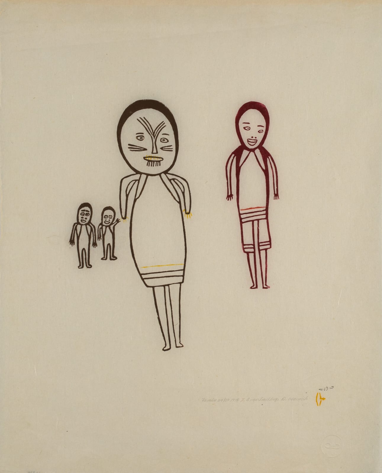 LUKE ANGUHADLUQ (1895-1982) QAMANI’TUAQ (BAKER LAKE), Family, 1978 #6