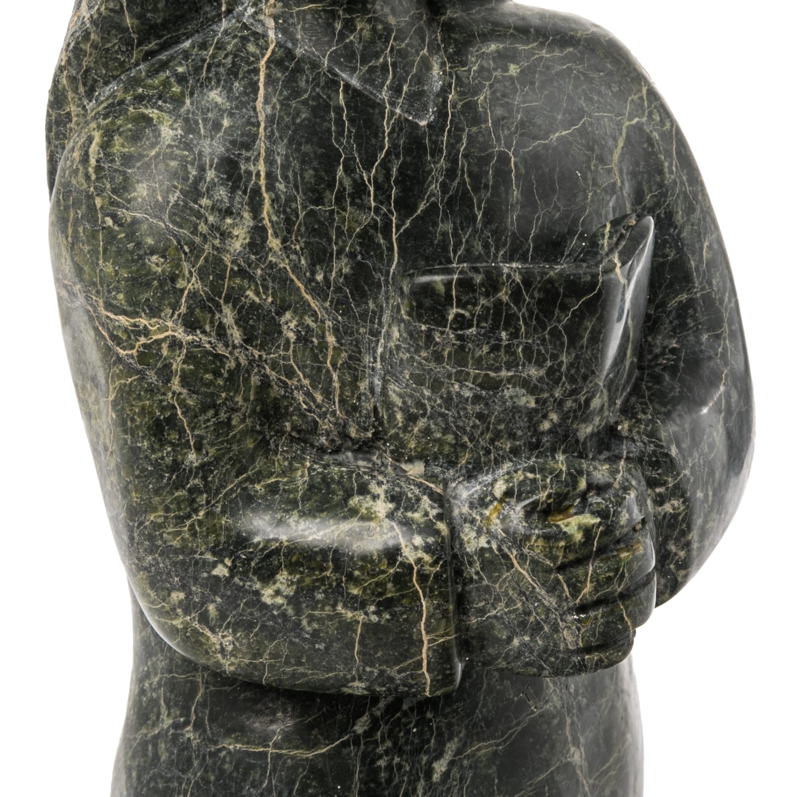 OVILOO TUNNILLIE, R.C.A. (1949-2014) KINNGAIT (CAPE DORSET), Woman Holding a Book, early 2000s