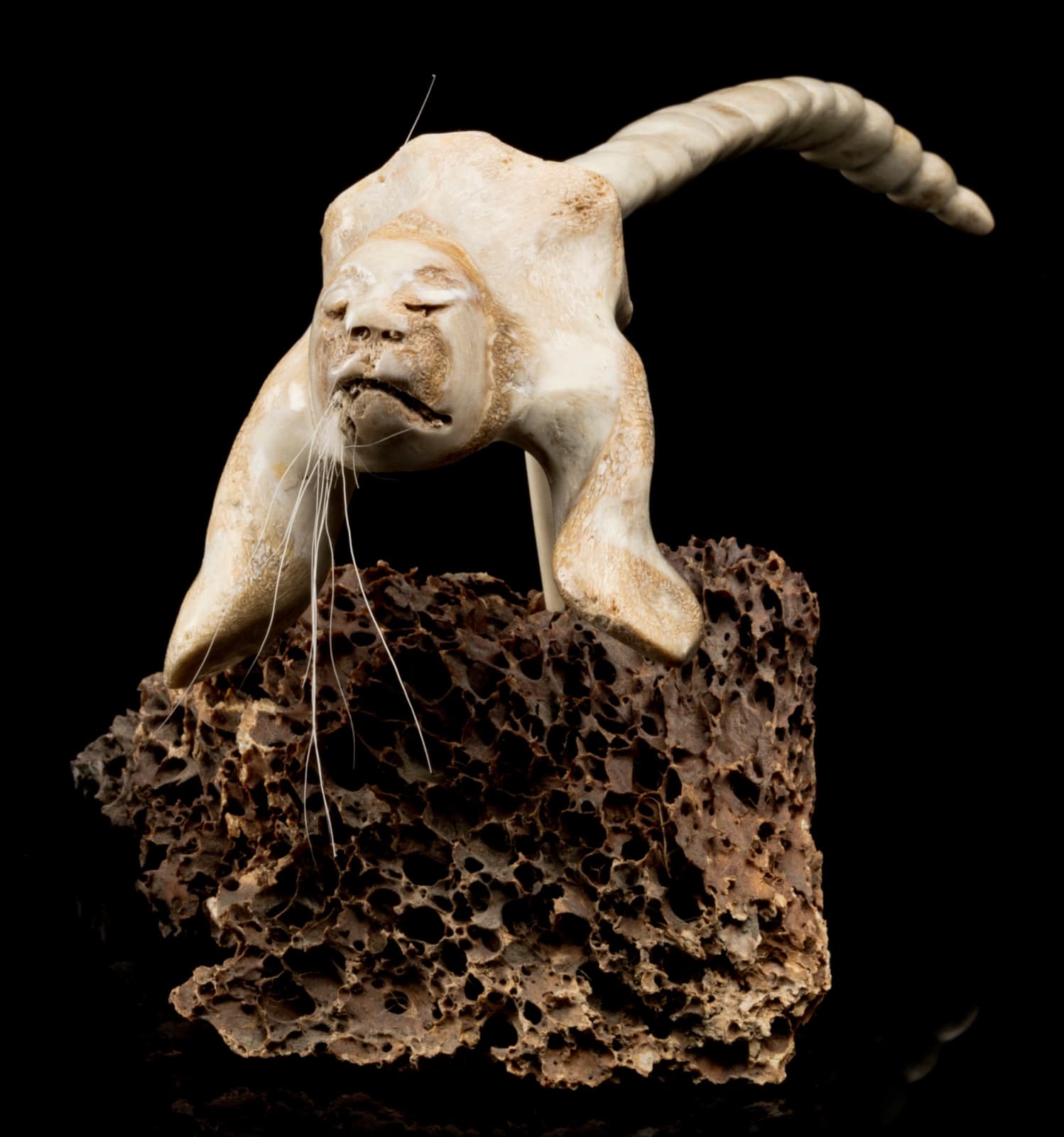 NICK SIKKUARK (1943-2013) KUGAARUK (PELLY BAY) / UQSUQTUUQ (GJOA HAVEN), Ice Worm Spirit, 1997