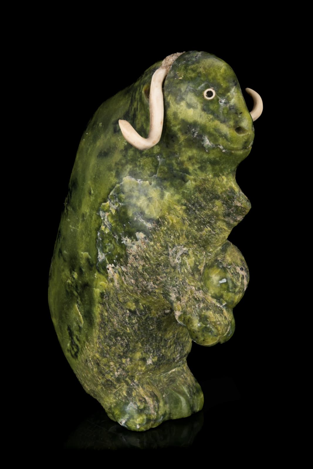 TEMELA OOPIK (1946-2018) KIMMIRUT (LAKE HARBOUR), Rearing Muskox, c. early 1980s