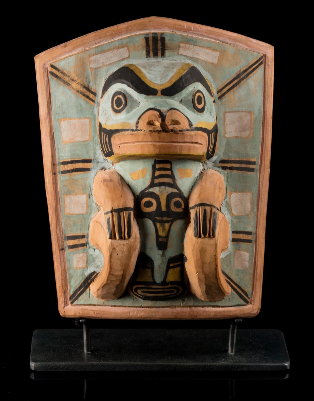 MUNGO MARTIN (1879-1962) KWAKWA̱KA̱ʼWAKW, Frog Frontlet, c. 1930