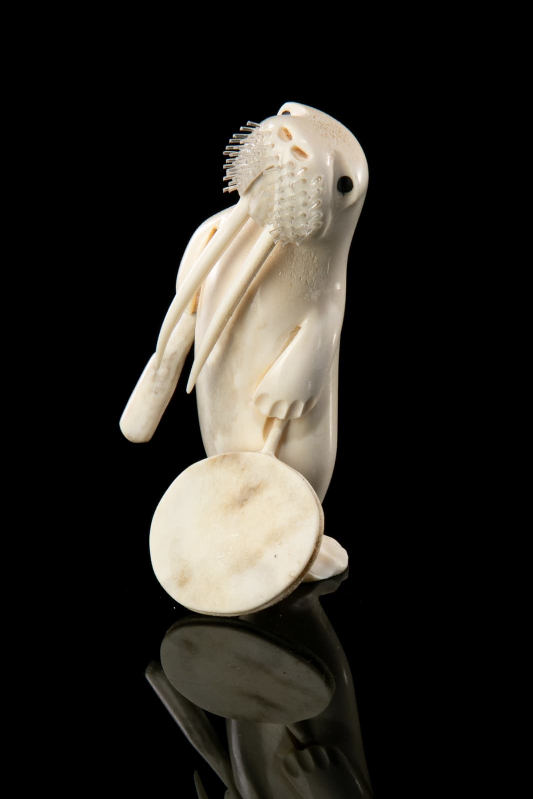 BILLY KUNILUSIE, KANGIQTUGAAPIK (CLYDE RIVER), Drum Dancing Walrus