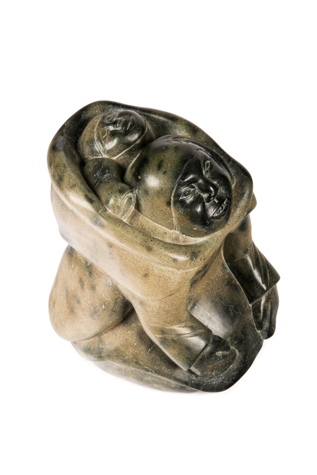 QAQAQ (KAKA) ASHOONA (1928-1996) KINNGAIT (CAPE DORSET), Kneeling Mother with Child in Her Amaut, mid 1970s