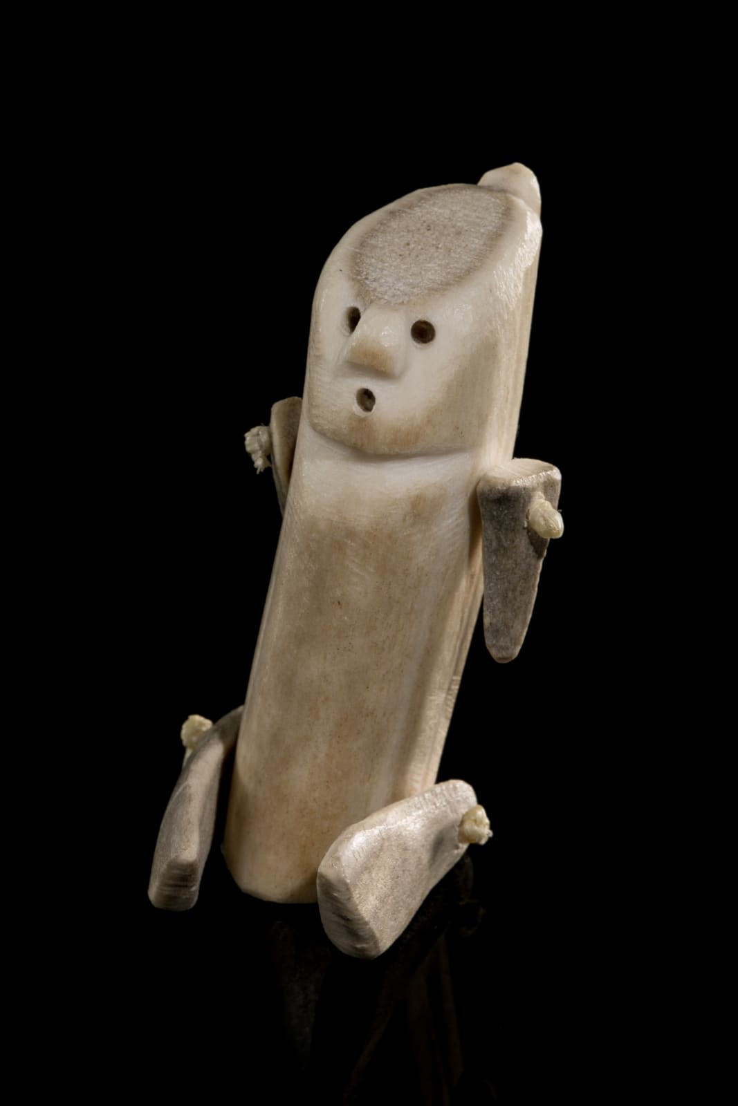 Attr: LUKE ANOWTALIK (1932-2006) ARVIAT (ESKIMO POINT), Seated Inuk (Articulated Doll), mid 1970s