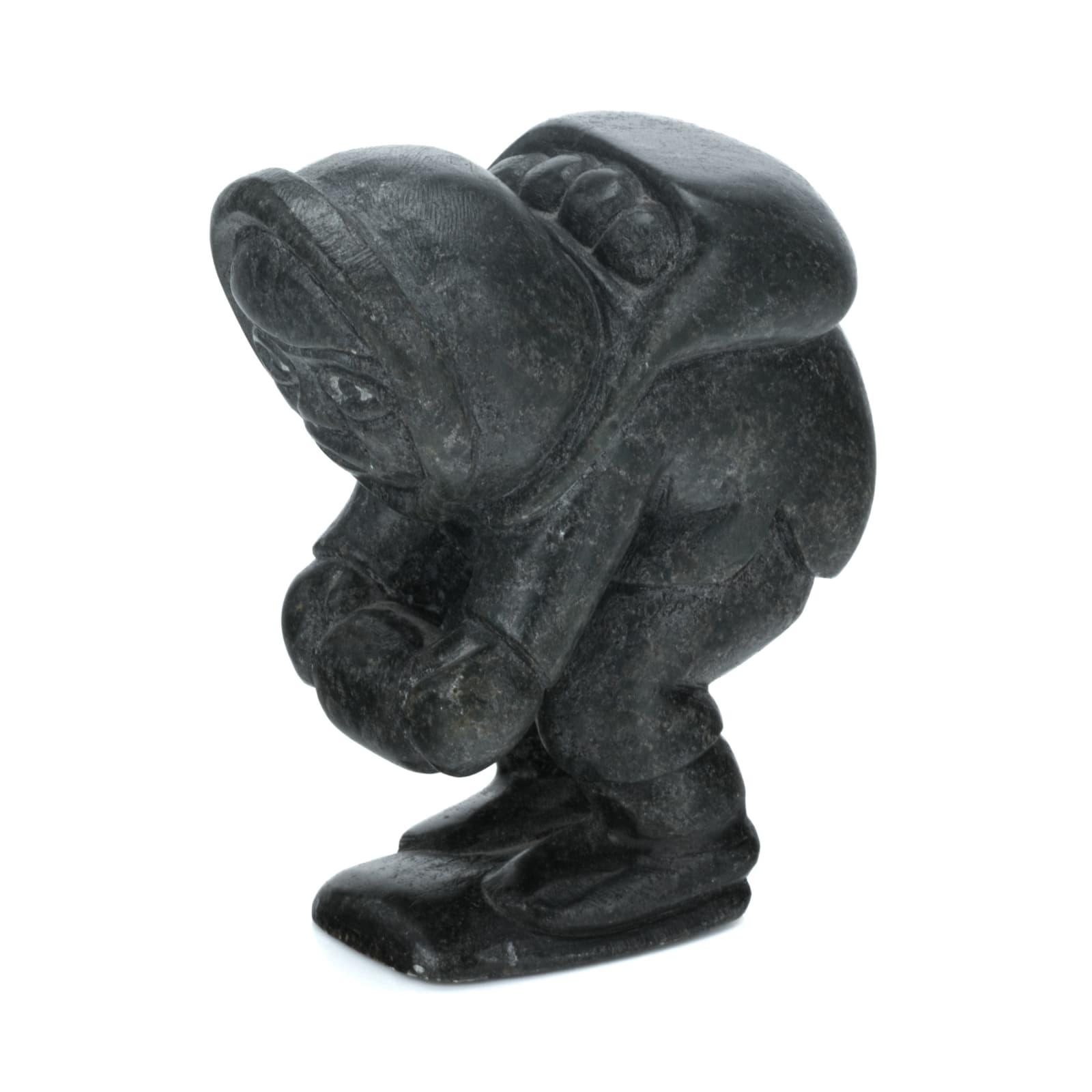 ABRAHAM POV (1927-1994) INUKJUAK (PORT HARRISON), Crouching Inuk, 1983