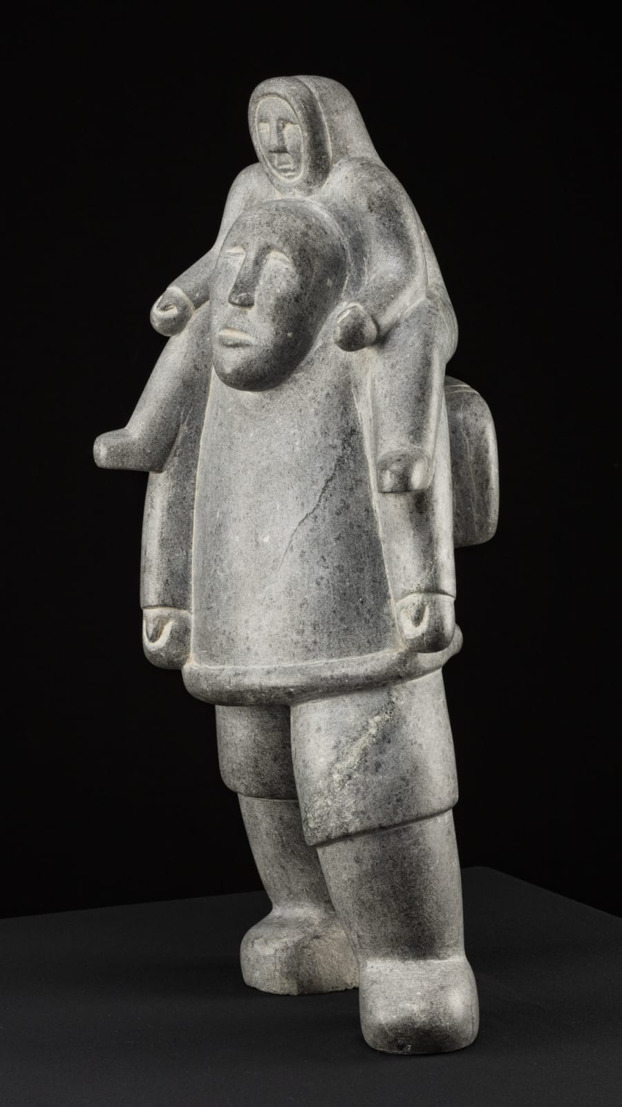 MARY YUUSIPIK SINGAQTI (1936-2017) QAMANI’TUAQ (BAKER LAKE), Father Carrying a Child on His Shoulders, mid-1980s