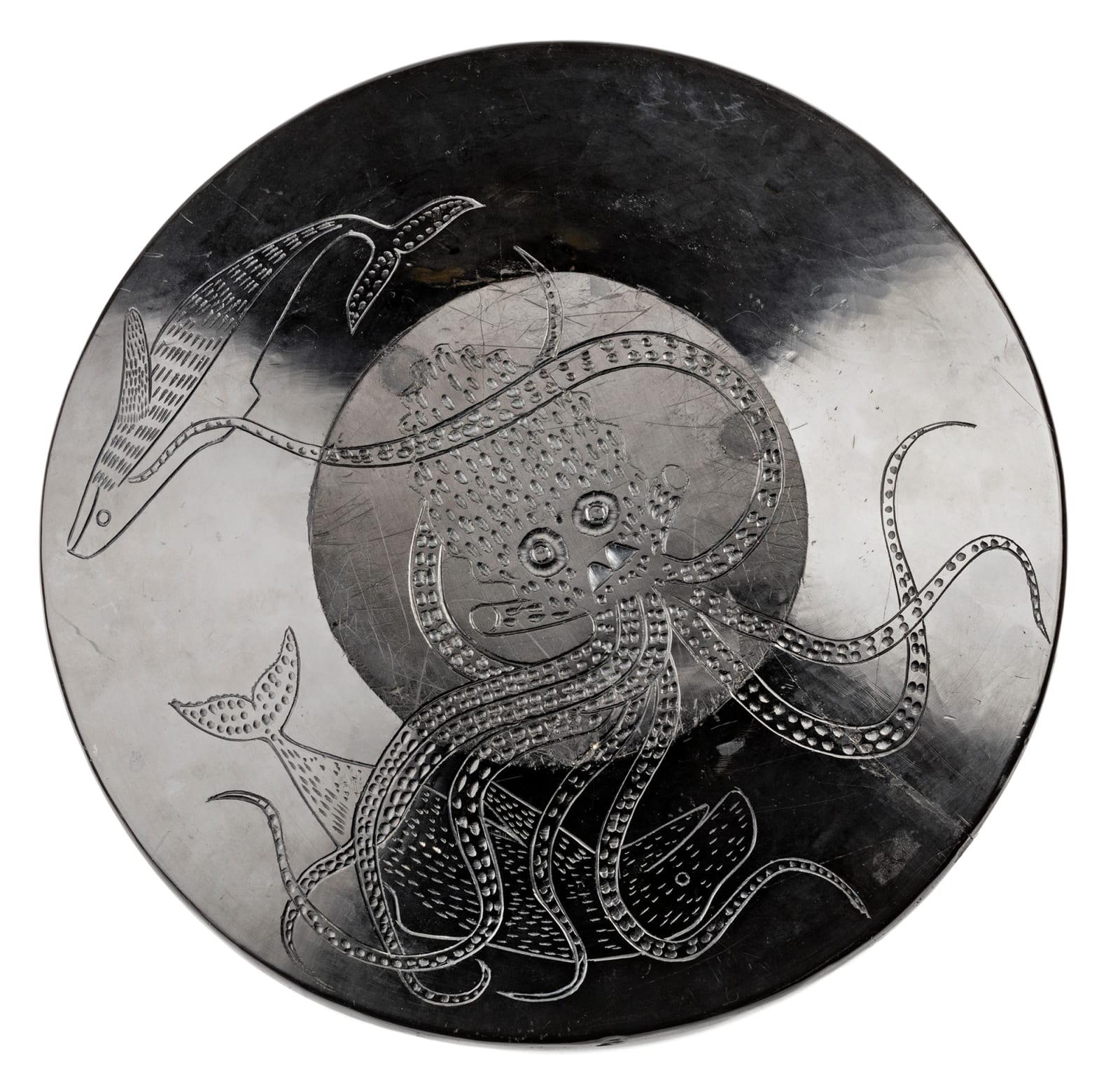 UNIDENTIFIED HAIDA MAKER, Whale Platter, 1965-1910