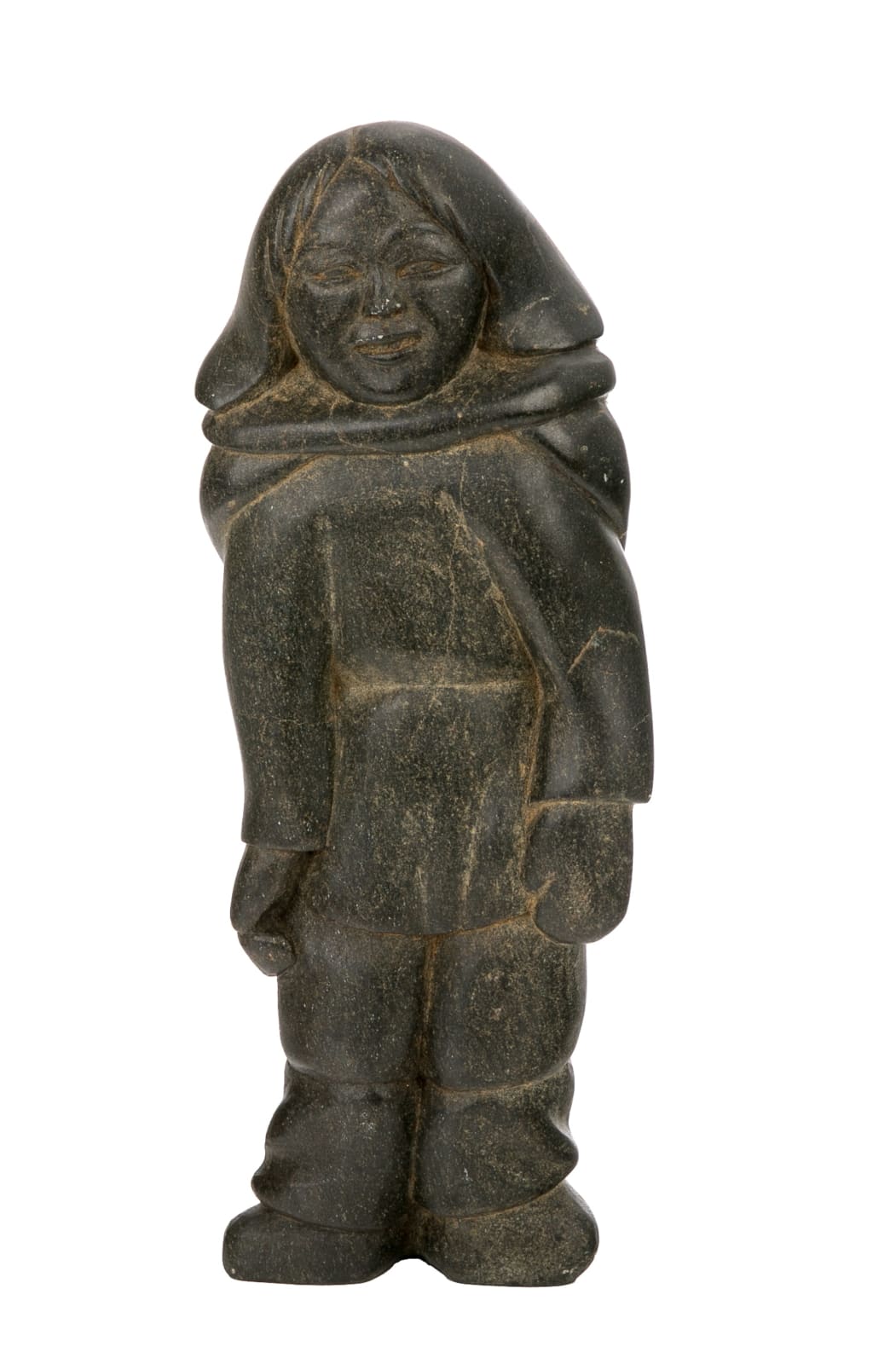 KIUGAK (KIAWAK) ASHOONA, O.C., R.C.A. (1933-2014) m., KINNGAIT (CAPE DORSET), Mother with Sleeping Child in her Amaut, late 1970s