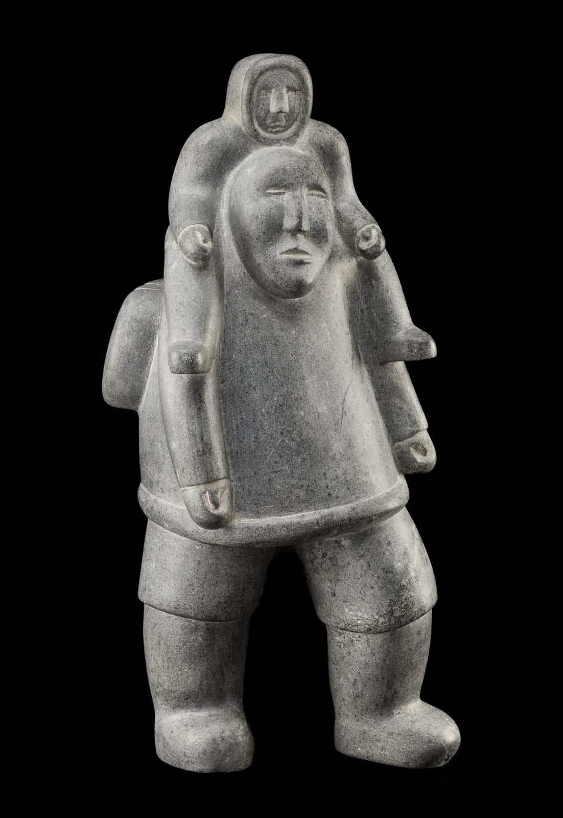 MARY YUUSIPIK SINGAQTI (1936-2017) QAMANI’TUAQ (BAKER LAKE), Father Carrying a Child on His Shoulders, mid-1980s