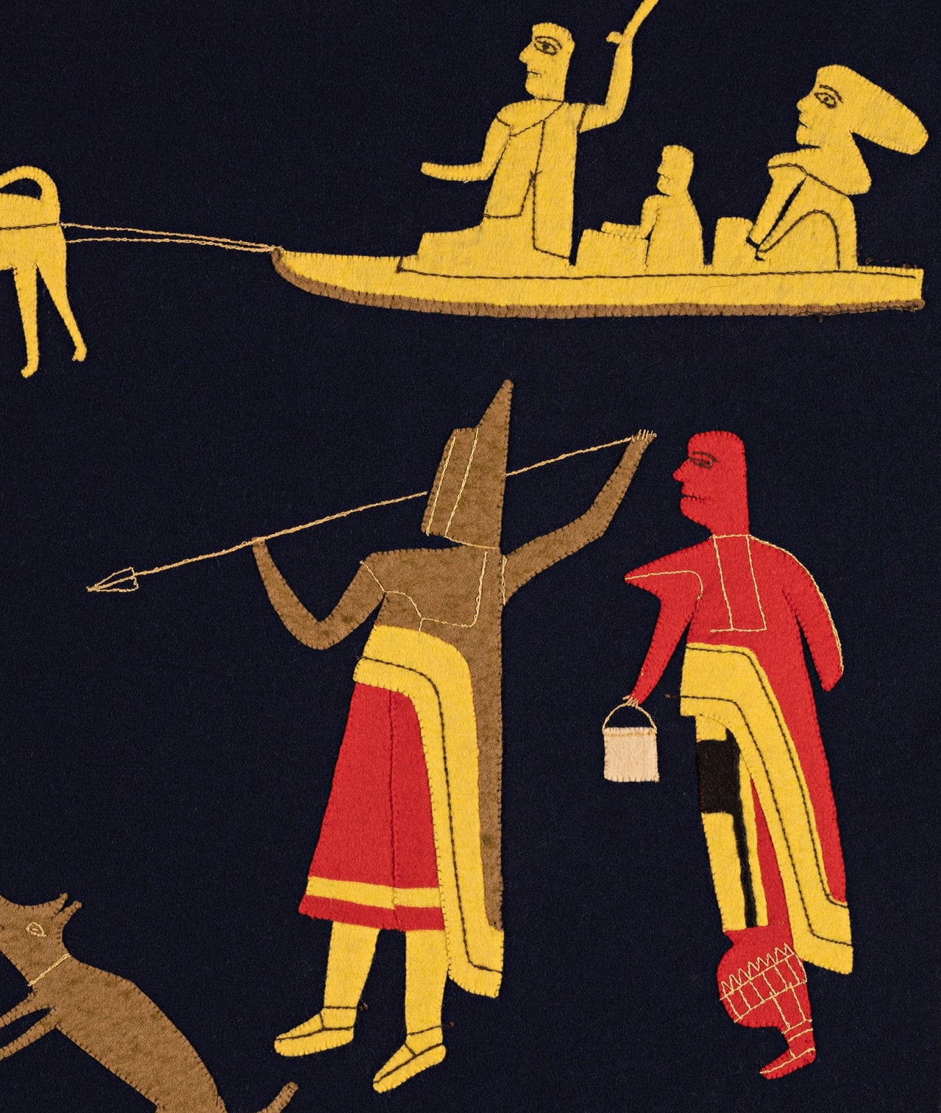 JESSIE OONARK, O.C., R.C.A (1906-1985) QAMANI'TUAQ (BAKER LAKE), Untitled Work on Cloth, c. 1966-68