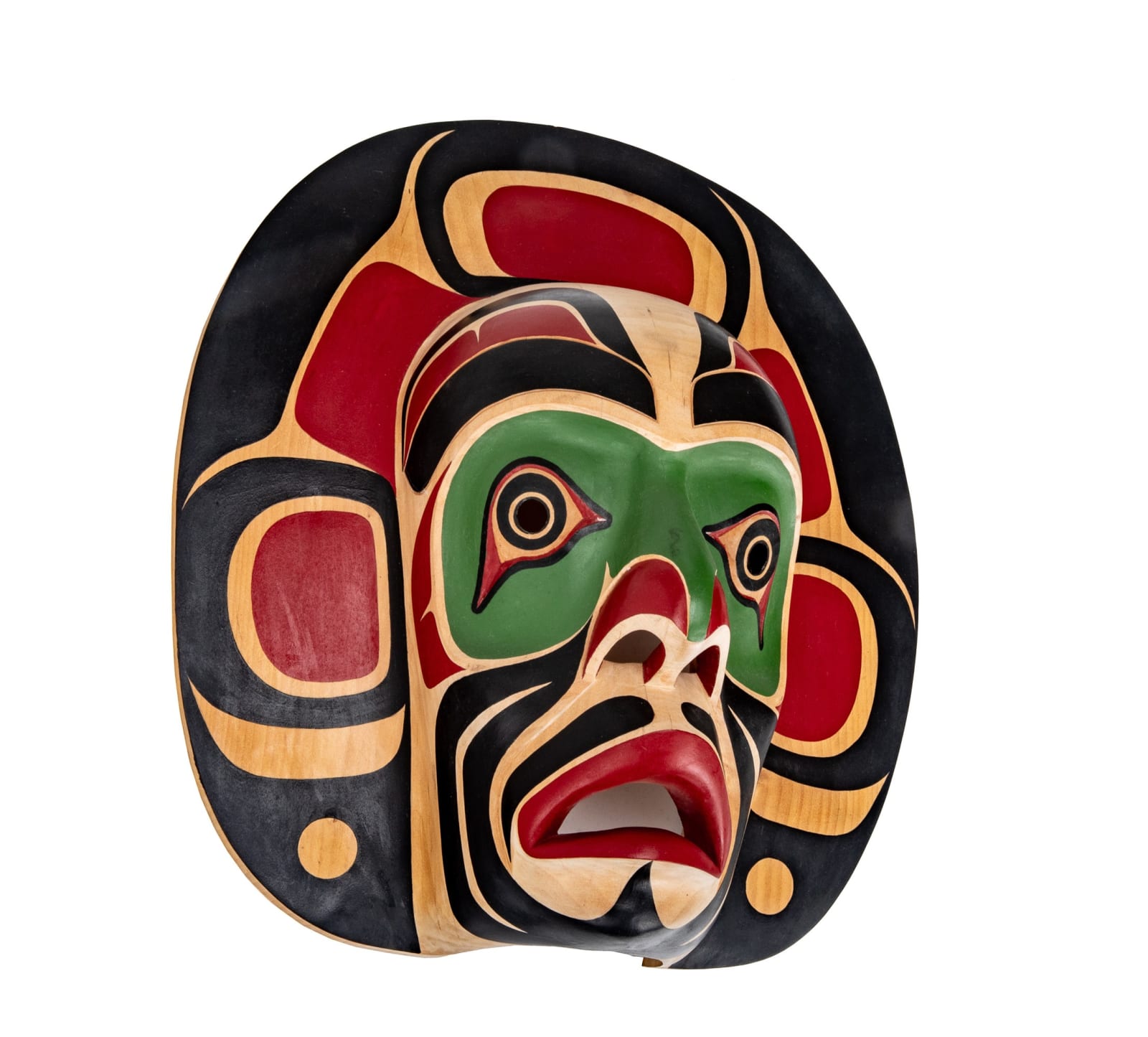 CHARLIE JOHNSON (1964-) KWAKWA̱KA̱ʼWAKW, KINGCOME INLET, Southern Kwagiulth Moon Mask, 1990s