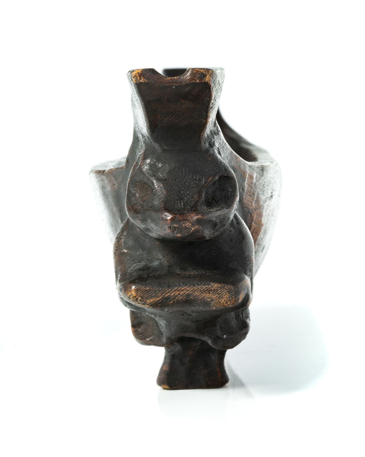 UNIDENTIFIED ARTIST, POSSIBLY TLINGIT OR KWAKWA̱KA̱ʼWAKW, Model Canoe with Beaver Holding Chewstick Prow Figure