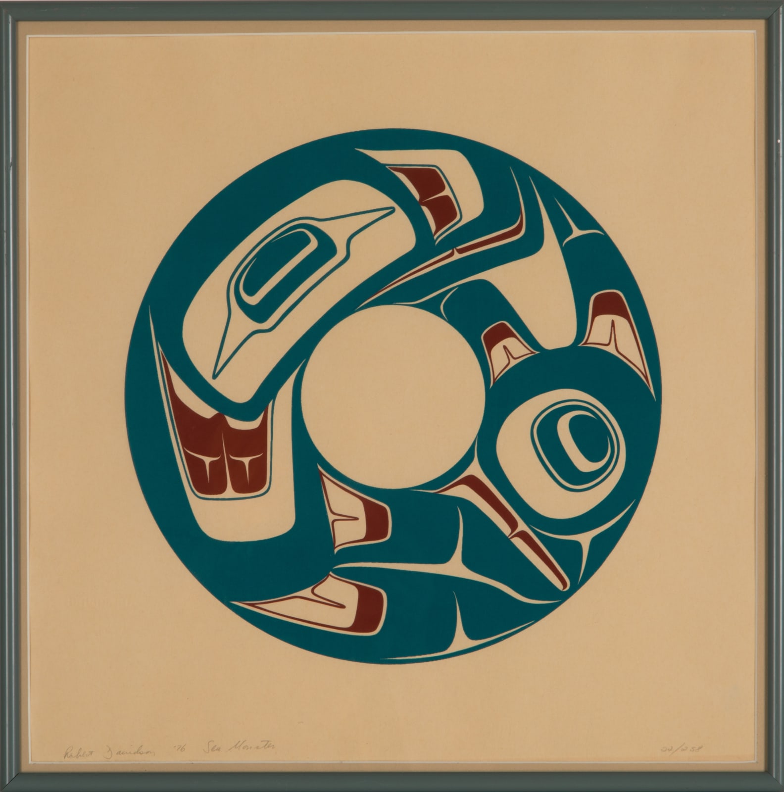 ROBERT DAVIDSON (GUUD SANS GLANS), O.C., O.B.C., (1946-) HAIDA, MASSET / WHITE ROCK, Sea Monster, 1976