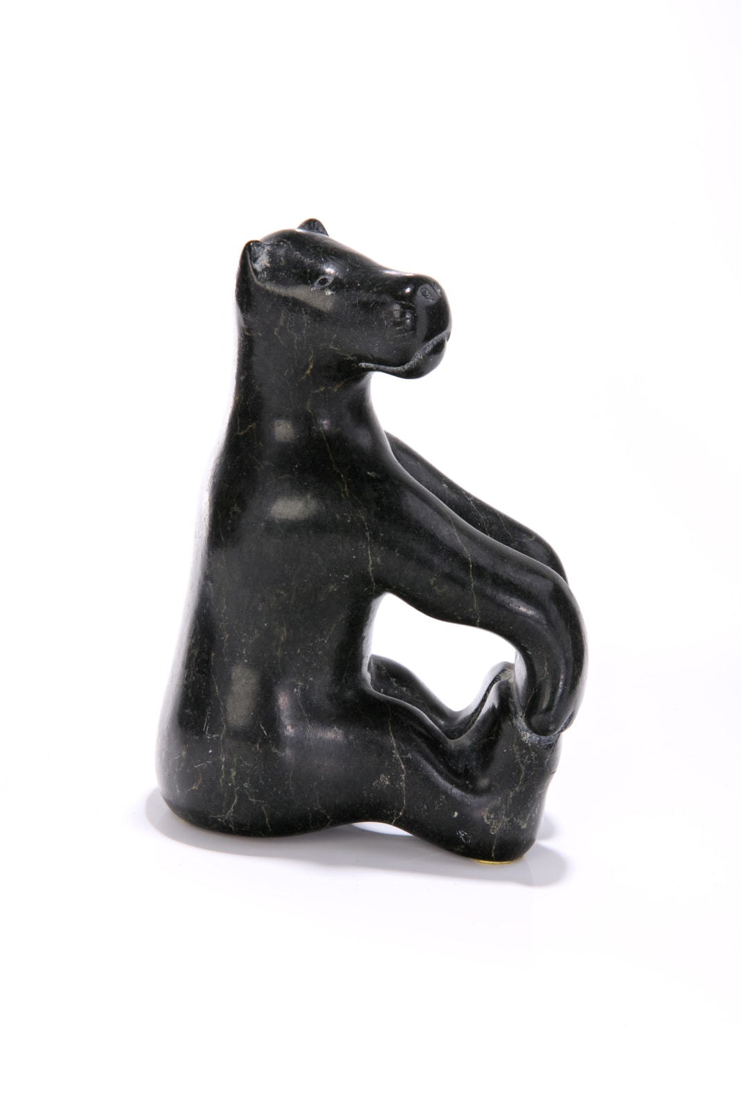 ABRAHAM POV (1927-1994) INUKJUAK (PORT HARRISON), Contented, Seated Polar Bear, 1970s