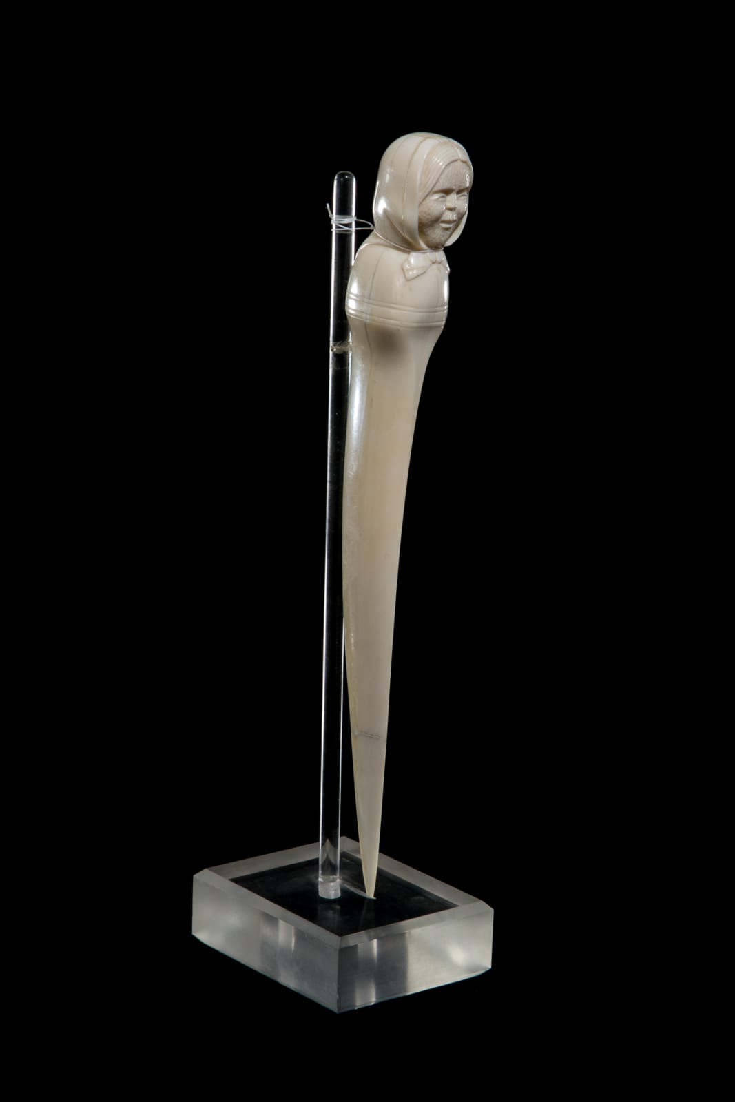 UNIDENTIFIED YUITS (SIBERIAN YU'PIK) ARTIST, Letter Opener with Head of a Woman Finial, 1970s